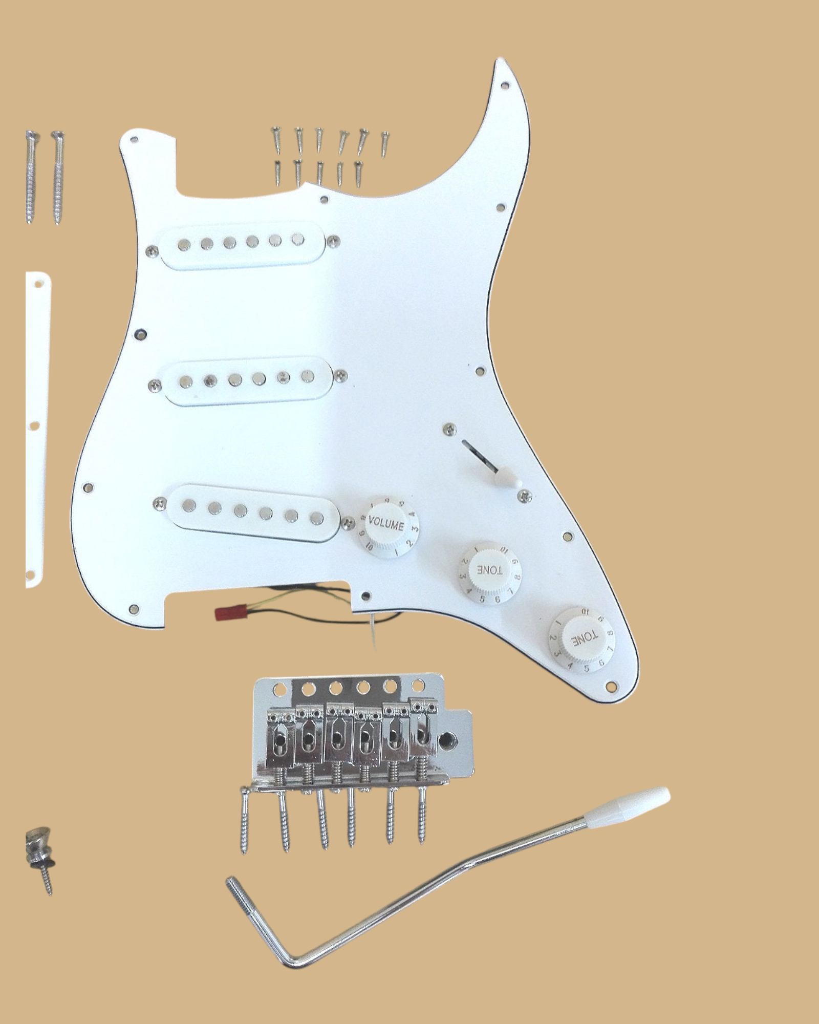 Full Set Electric Guitar Hardware Accessories Parts,No-Soldering ST1910PPCRNS