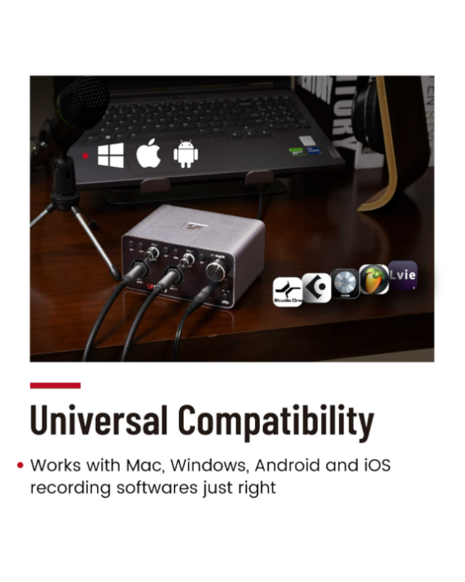 Simplefly Digital Dual-Channel 24bit/192kHz AD/DA Converter USB-C Audio Interface w/ 48V Phantom Power Supply & Pre-Amp -  SF2401