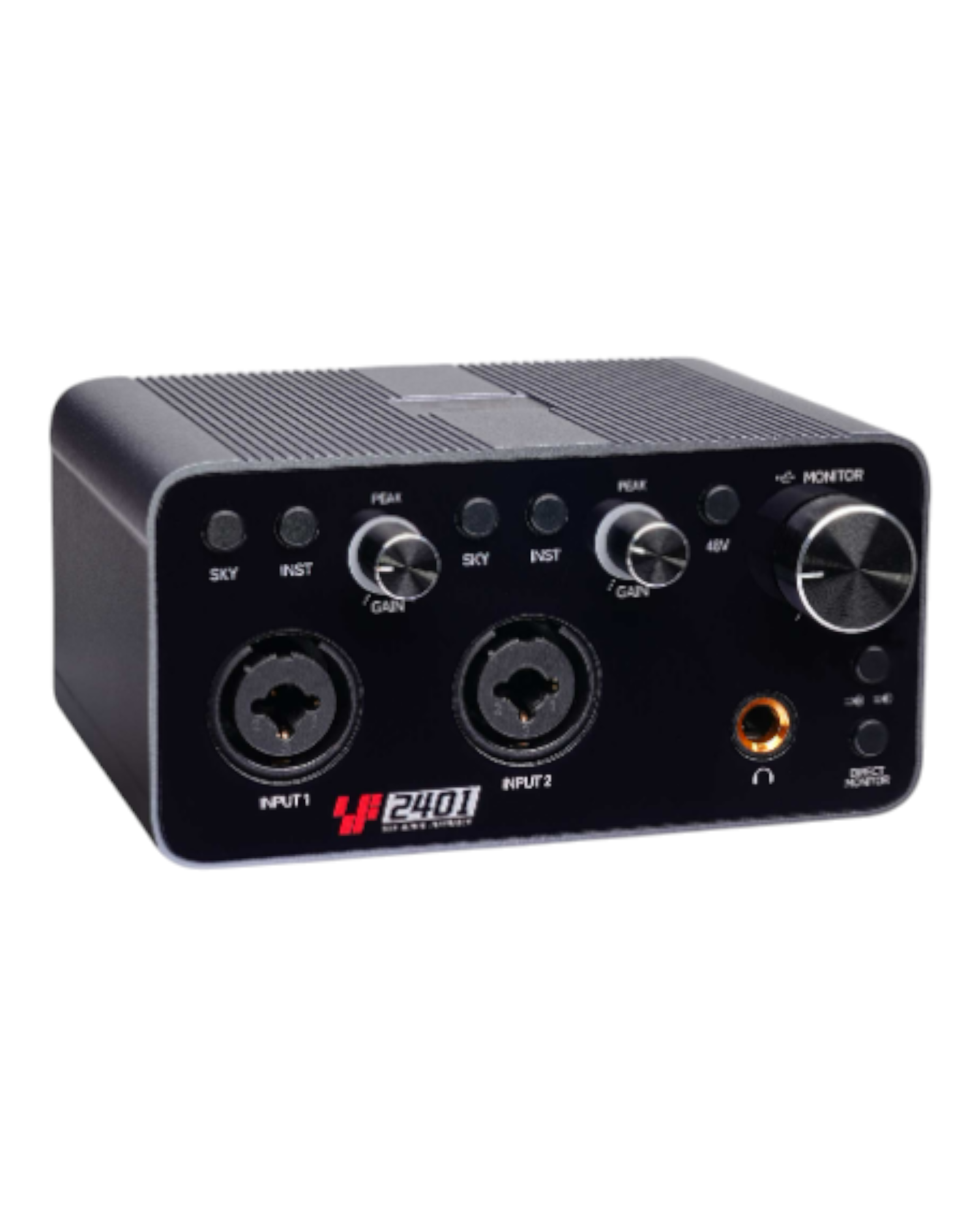 Simplefly Digital Dual-Channel 24bit/192kHz AD/DA Converter USB-C Audio Interface w/ 48V Phantom Power Supply & Pre-Amp -  SF2401