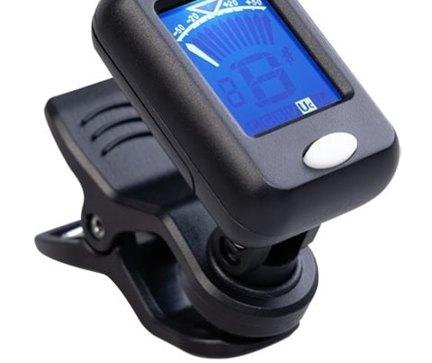 Clip on Tuner Digital Electronic Tuner for Guitar, Bass, Ukulele, Violin, Mandolin, Banjo Acoustics Calibration Tuner