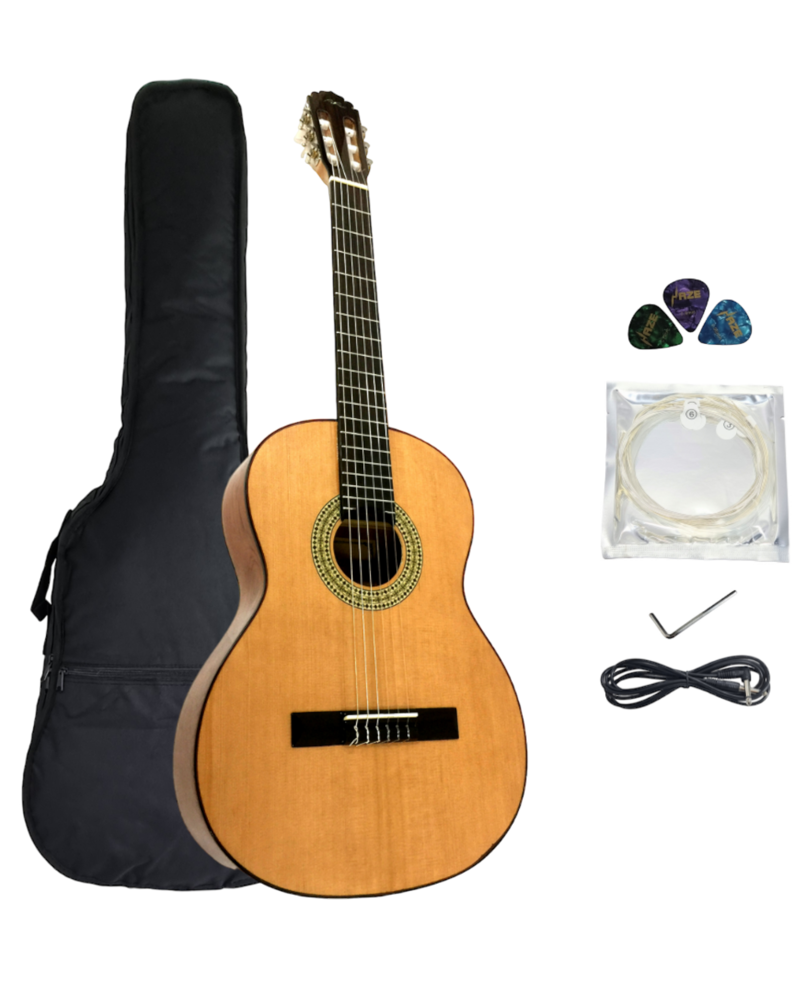 Miguel Rosales MR11 Solid Canadian Cedar Bubinga Nylon String Classical Guitar - Natural