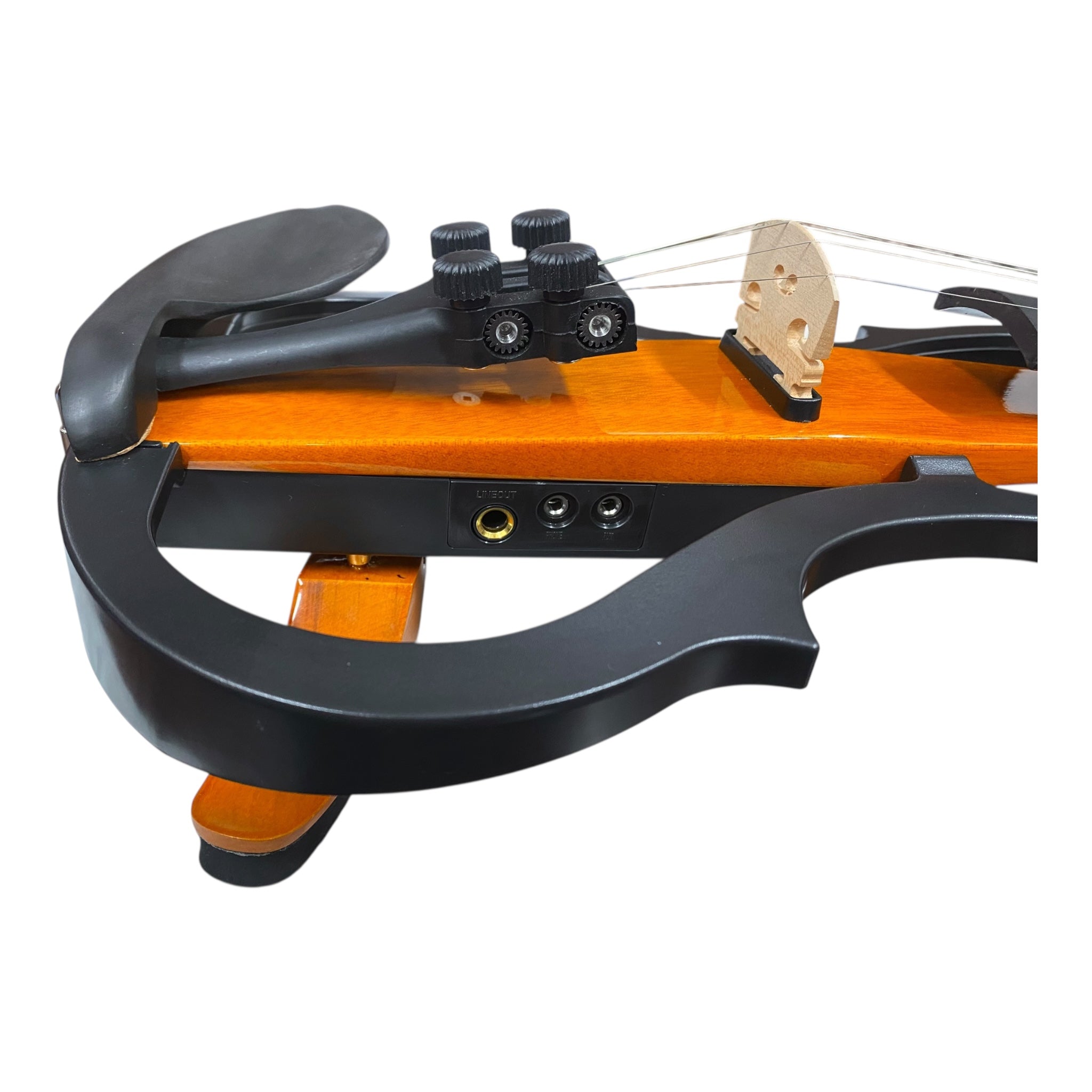 Symphony EVHL01N Headless Catalpa ABS Electric Violin Outfit in Natural Gloss w/ Built-In EQ