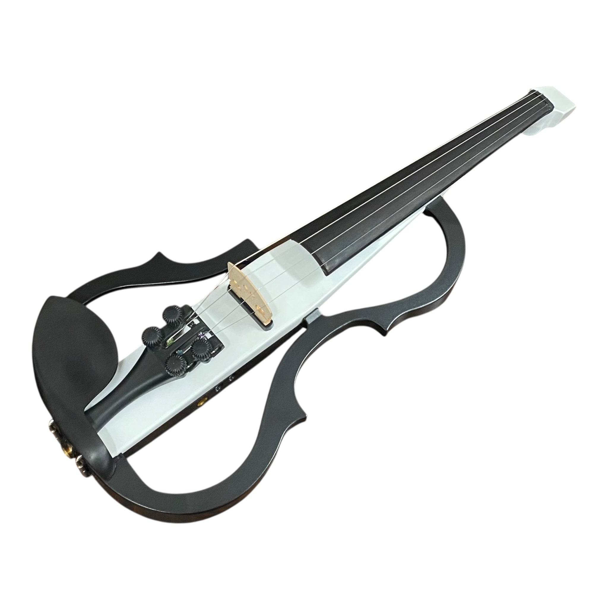 Symphony EVHL01WH Headless Catalpa ABS Electric Violin Outfit in White Gloss w/ Built-In EQ