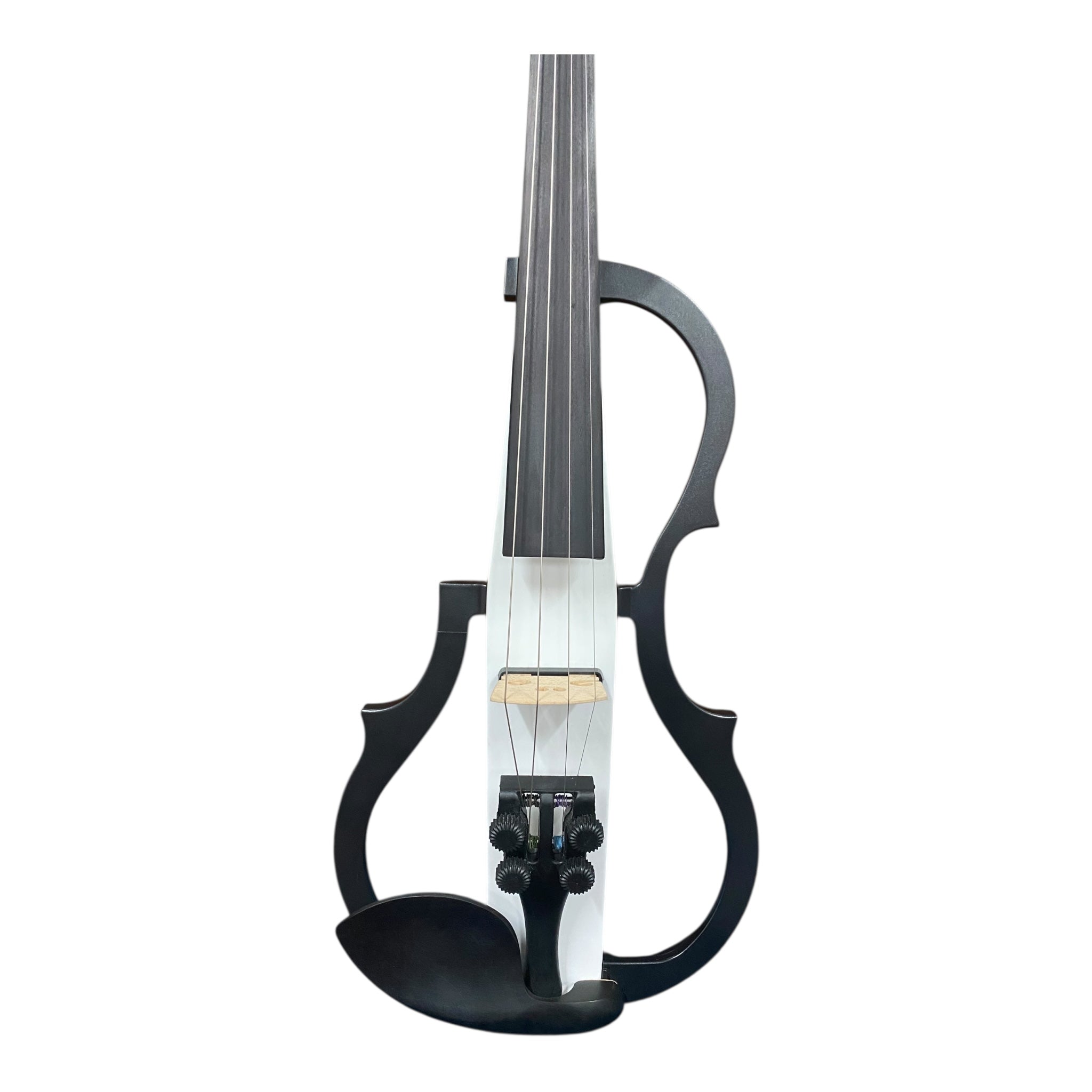 Symphony EVHL01WH Headless Catalpa ABS Electric Violin Outfit in White Gloss w/ Built-In EQ