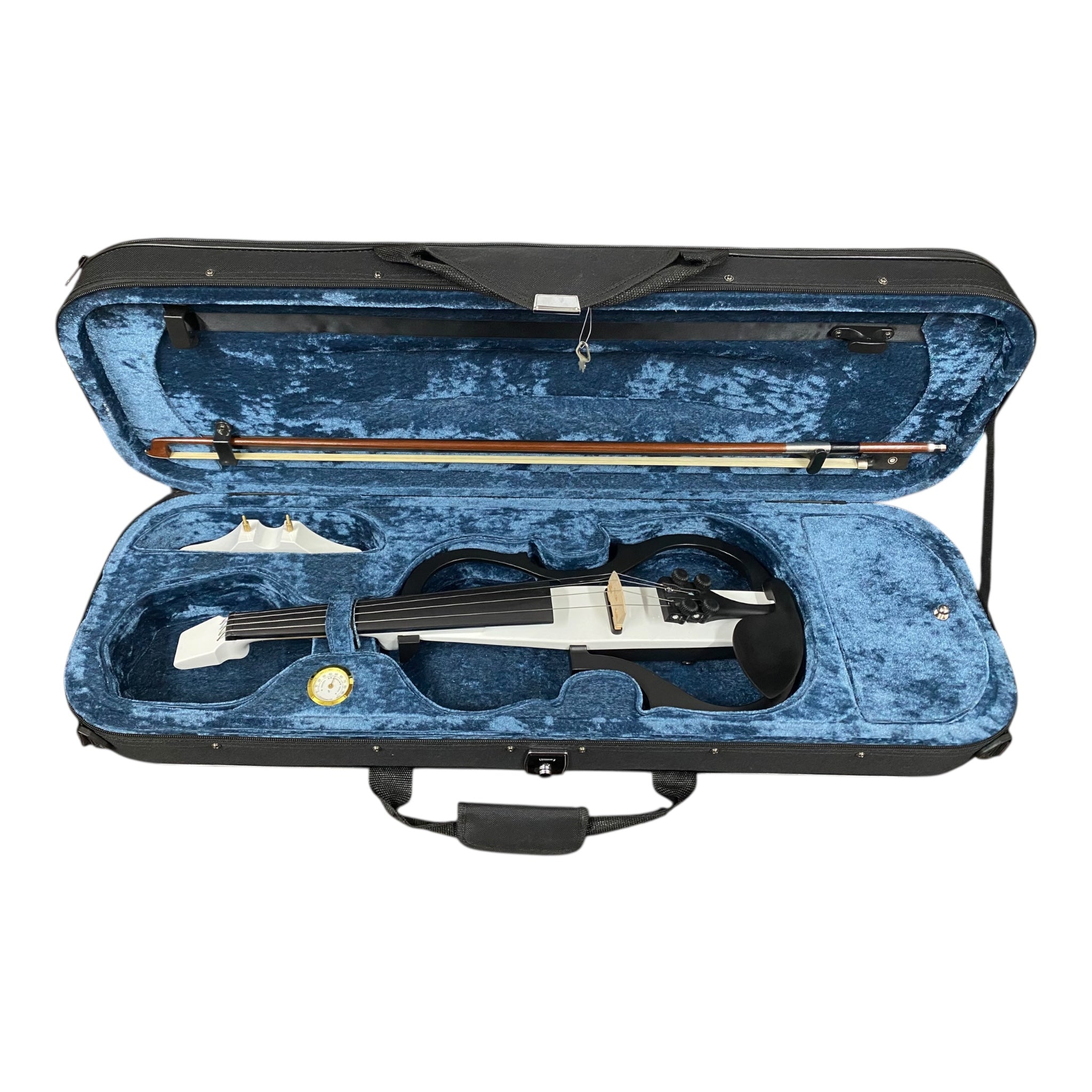 Symphony EVHL01WH Headless Catalpa ABS Electric Violin Outfit in White Gloss w/ Built-In EQ