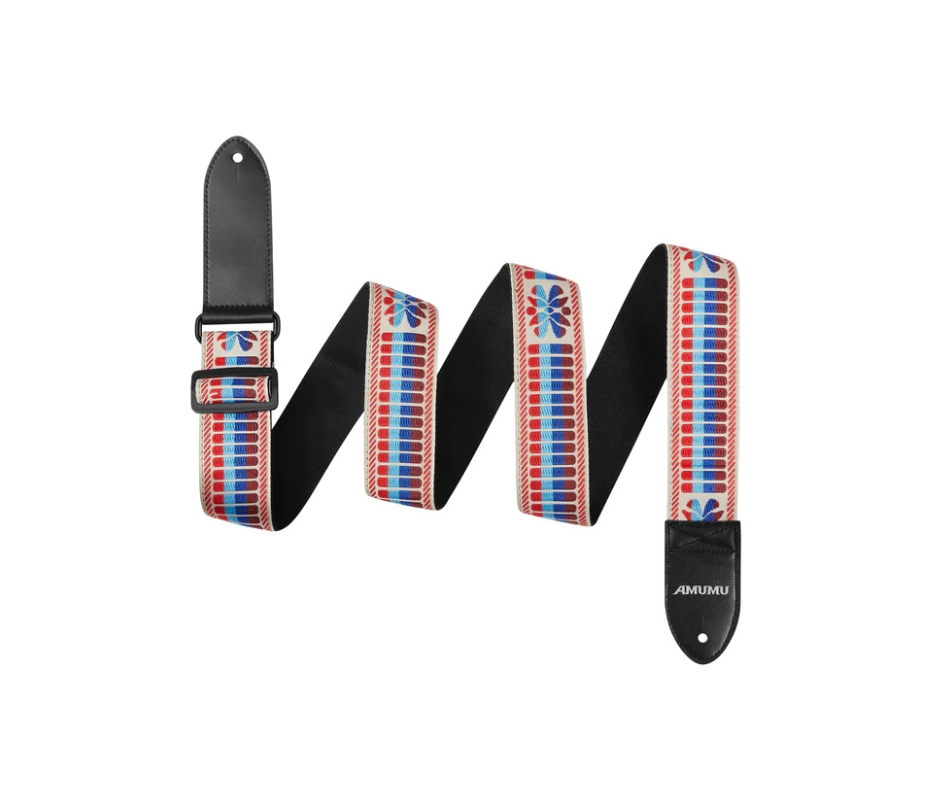 Amumu CO29J Woven Color Stripe Guitar Strap