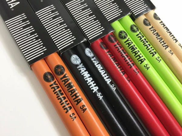 Yamaha YA5A Professional 5A Drum Sticks Maple 5 Colors for choose from : Black, Green, Orange, Red, or Natural