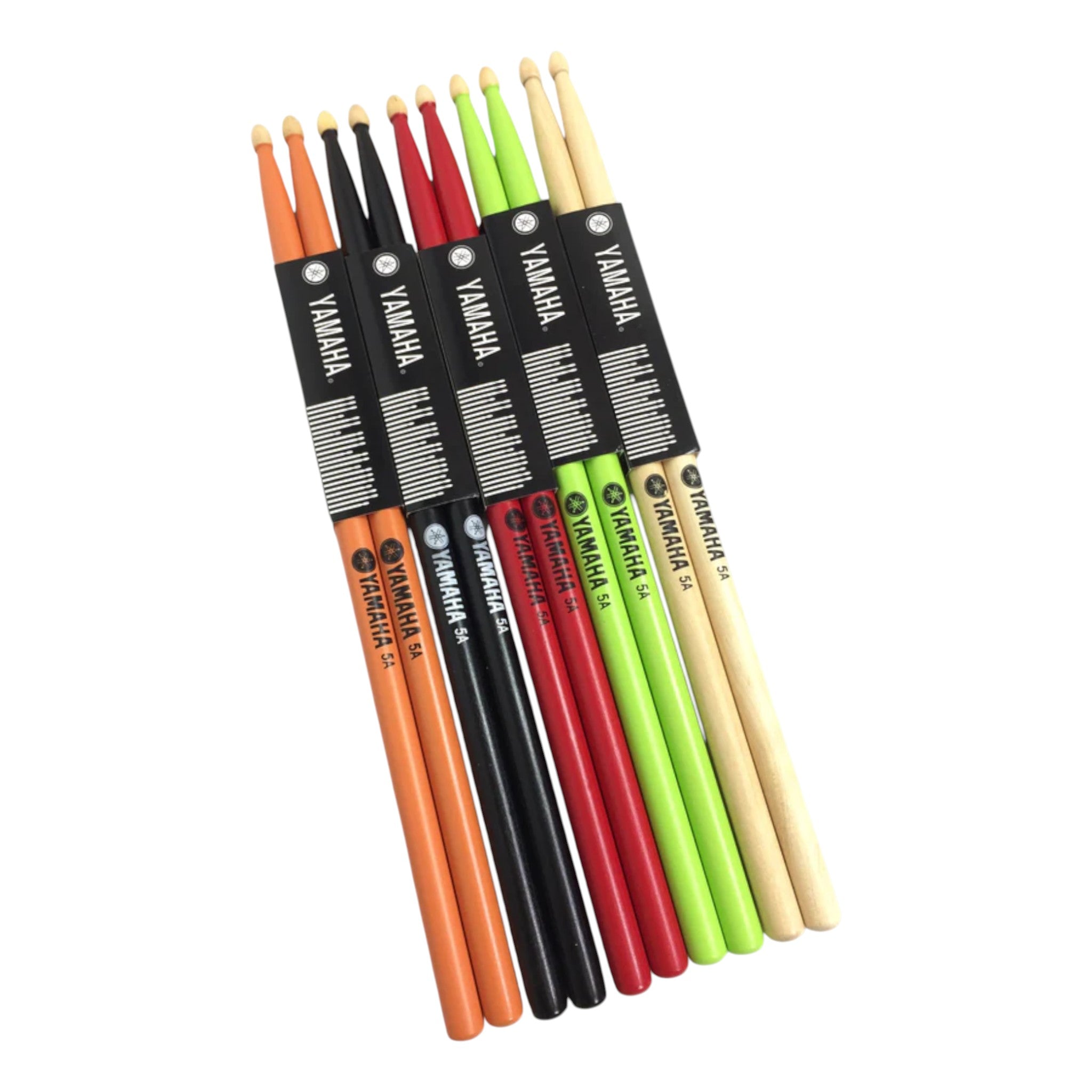 Yamaha YA5A Professional 5A Drum Sticks Maple 5 Colors for choose from : Black, Green, Orange, Red, or Natural