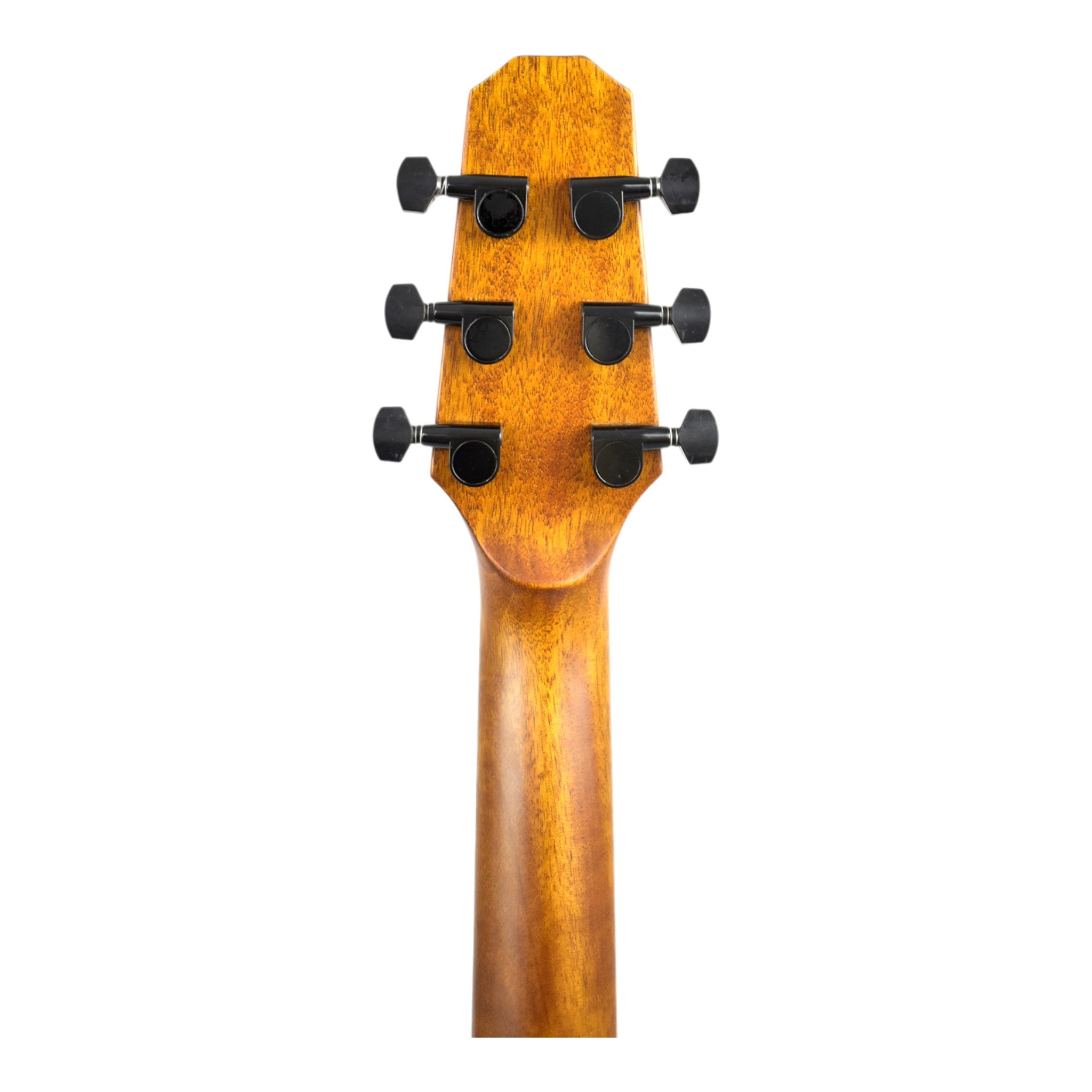 Caraya A2016ARSMT40"/41" Solid Mahogany Beveled Armrest Built-In Pickup/Tuner Acoustic Guitar - Natural