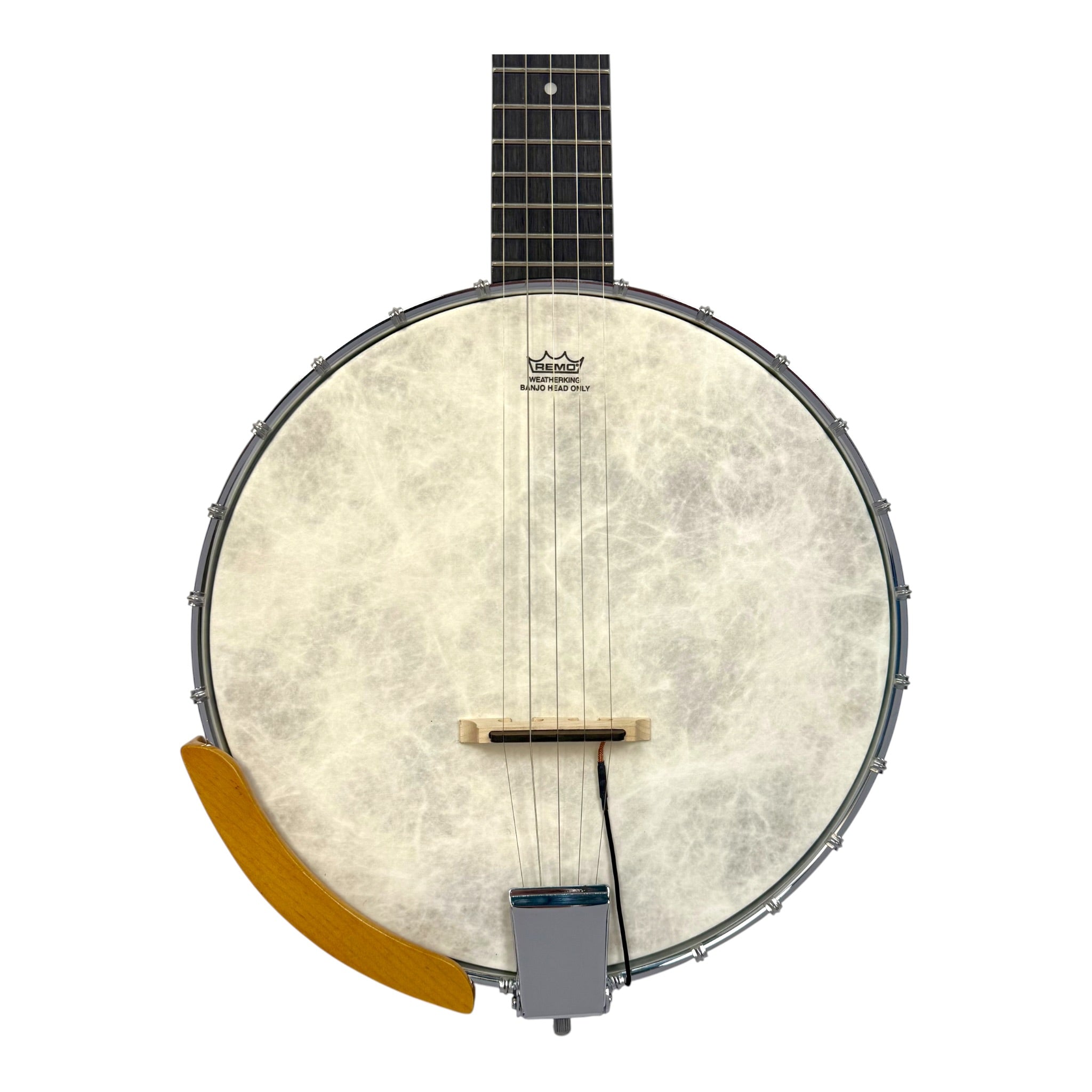 Caraya BJ70E "ElectroGrass" 5-String Maple Open-Back Banjo w/ Partial Internal Resonator & Piezo Bridge Pickup