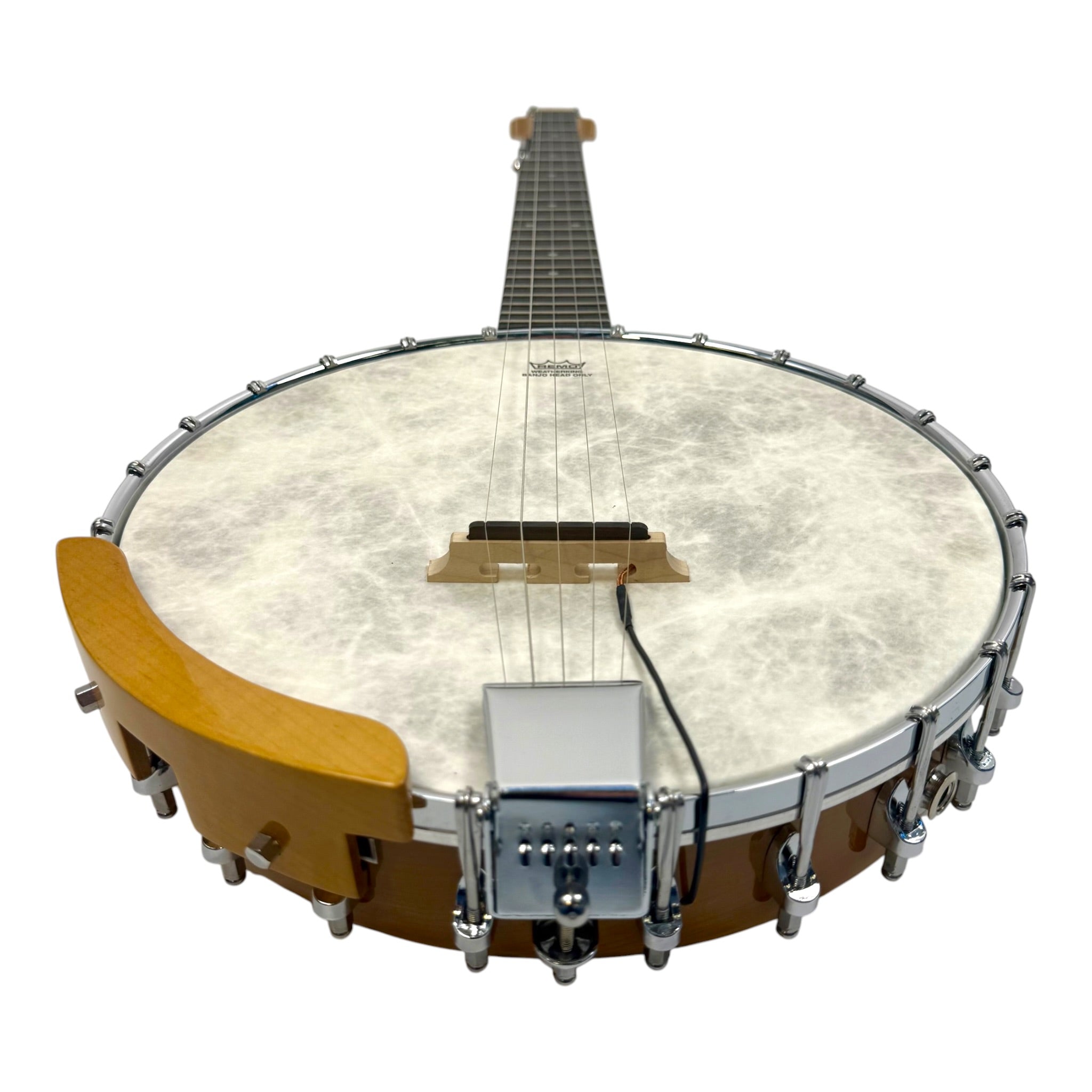 Caraya BJ70E "ElectroGrass" 5-String Maple Open-Back Banjo w/ Partial Internal Resonator & Piezo Bridge Pickup