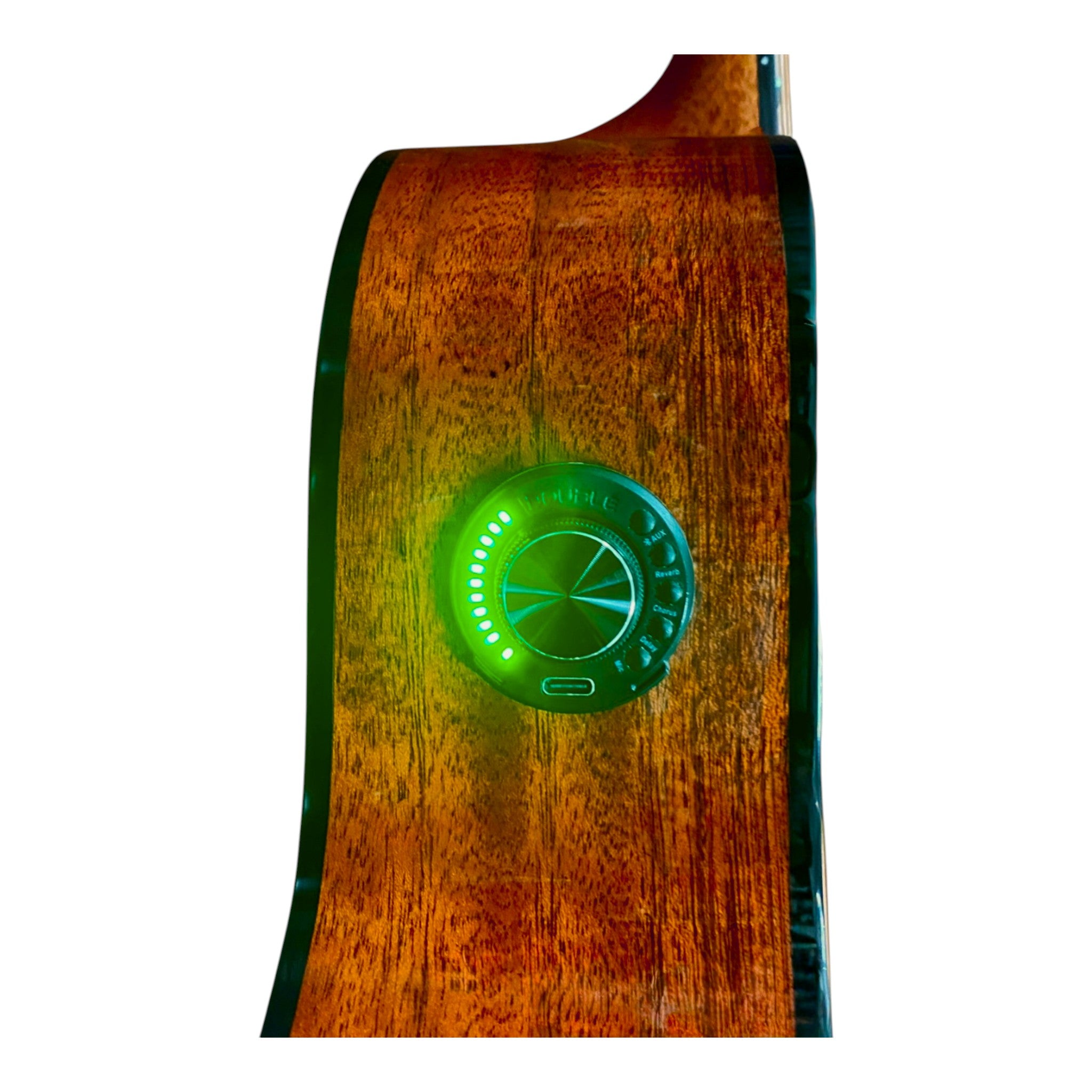 Caraya D36SKOA Traveller Guitar with Double OS1 Vibration Pickup