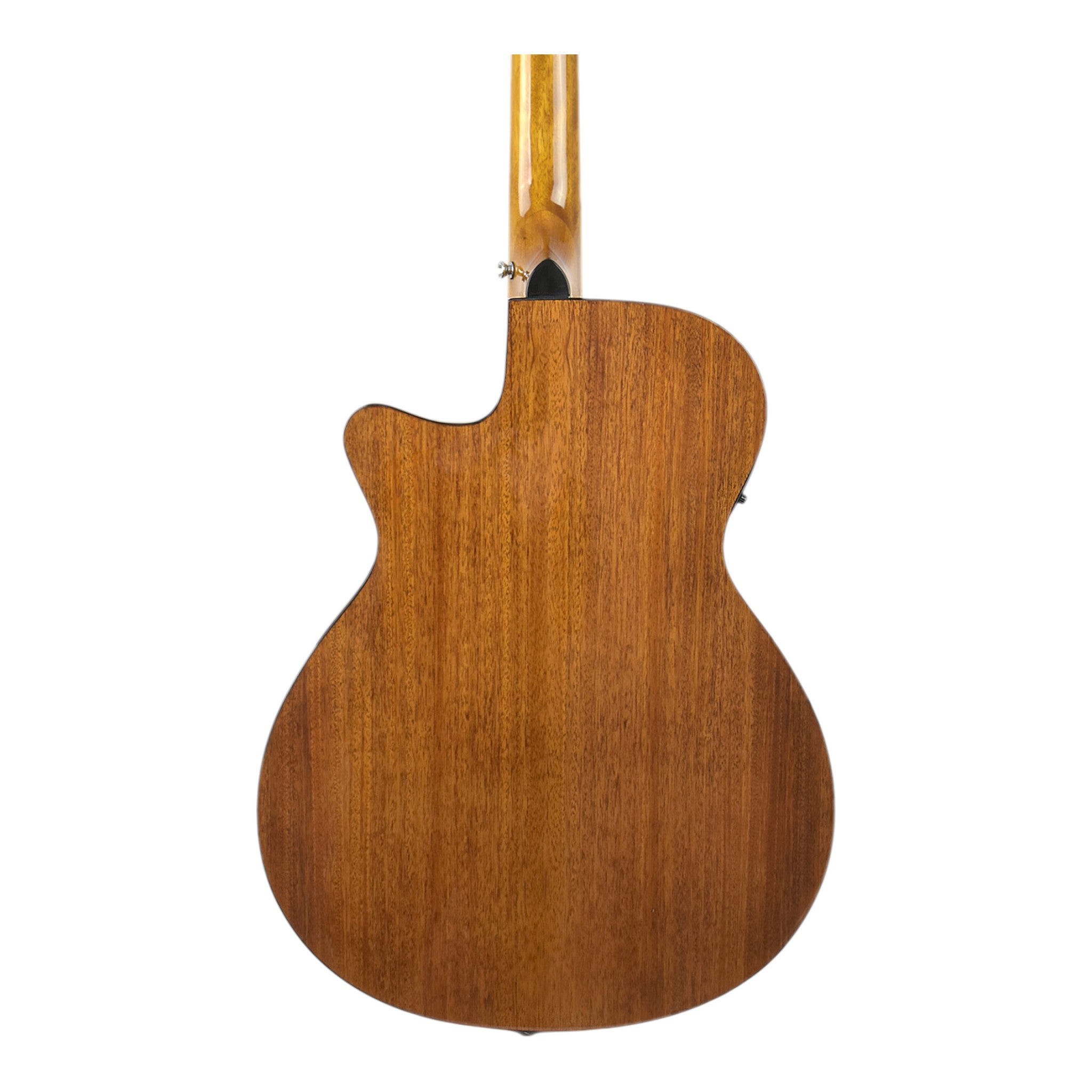 Caraya HSGYPSYCEQGC Spalted Spruce Built-In Pickups/Tuner OM Cutaway Acoustic Guitar - Natural