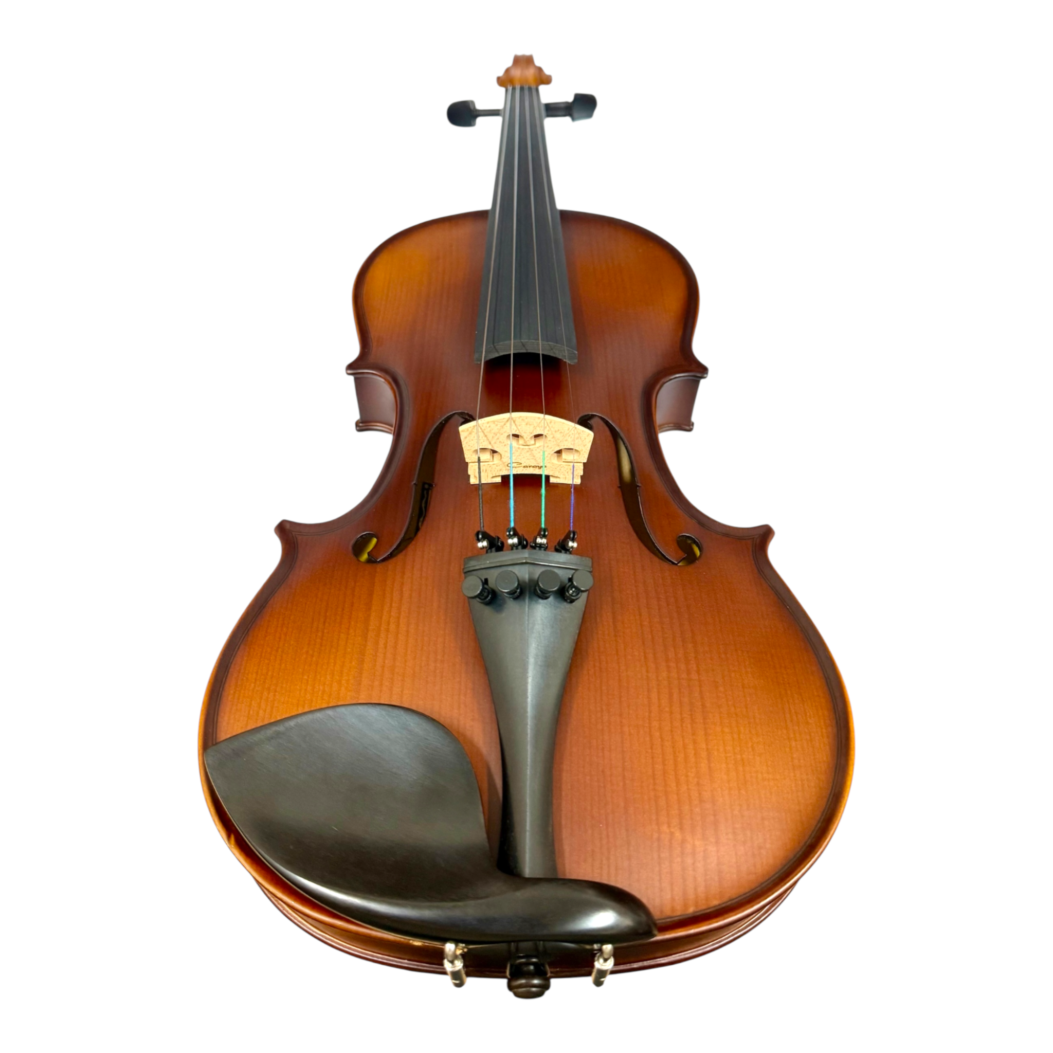 Caraya MV011 4/4 to 1/4 Violin Outfit in Natural Vintage w/ Foam Case, Shoulder Rest, Bow, and Rosin