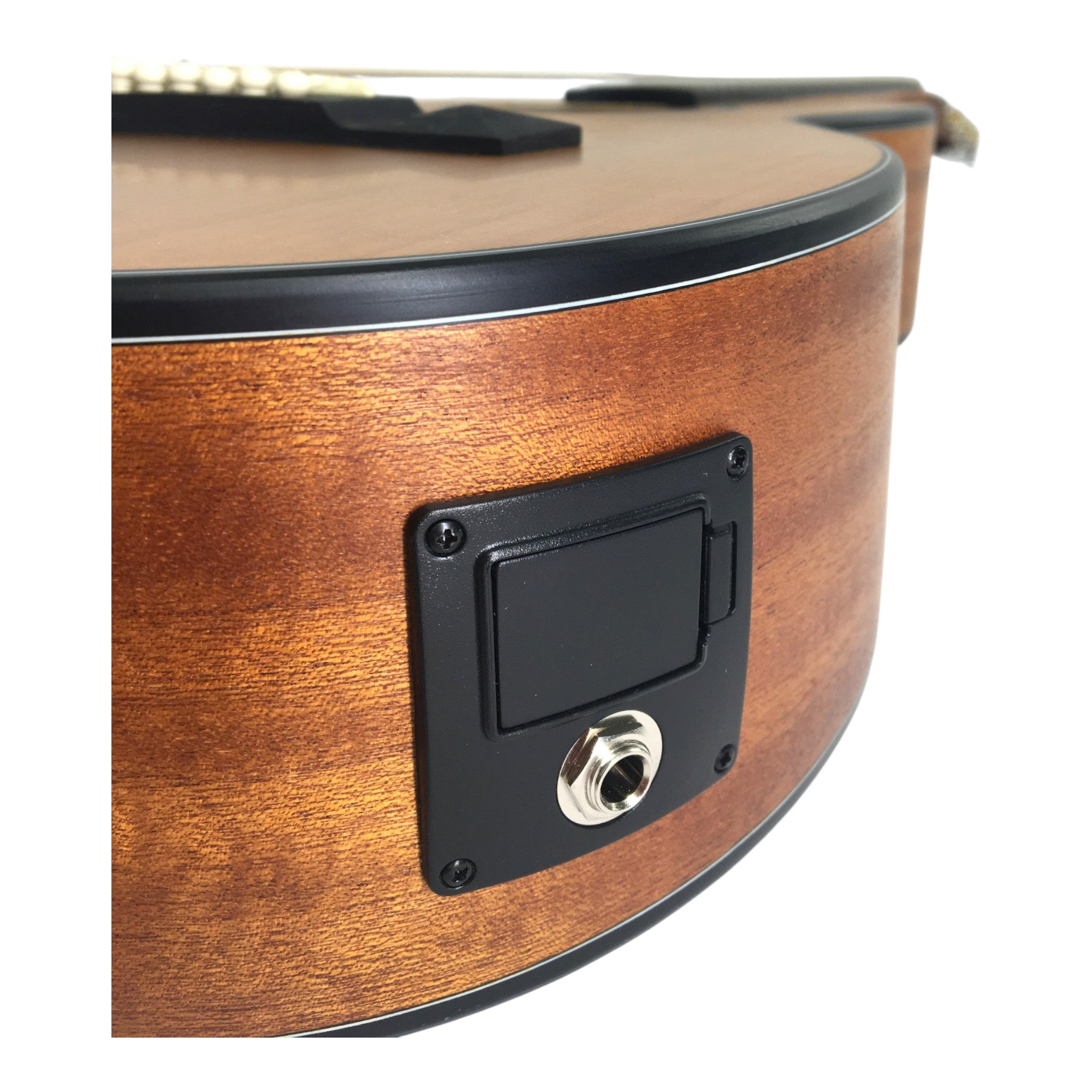 Caraya PARLOR610 Parlor Cedar Top Built-In Pickups/Tuner Acoustic Guitar - Natural