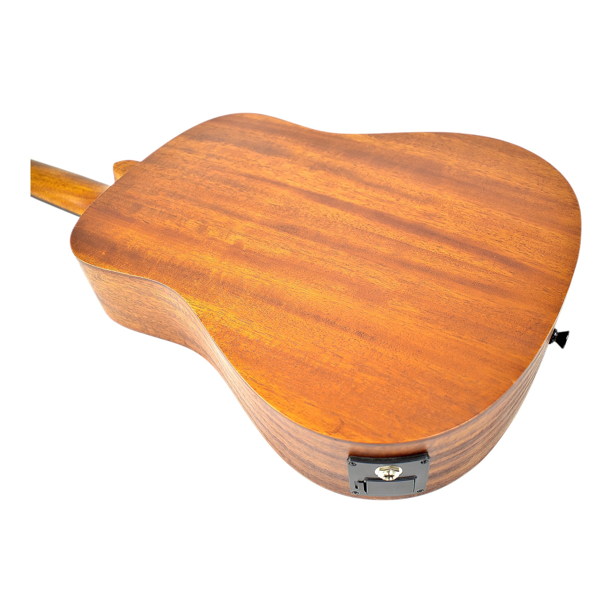 Caraya SAFAIR34EQ 34" All Mahogany Built-In Pickups/Tuner Acoustic Guitar - Natural with Accessories and 10W Amp. (Optional)