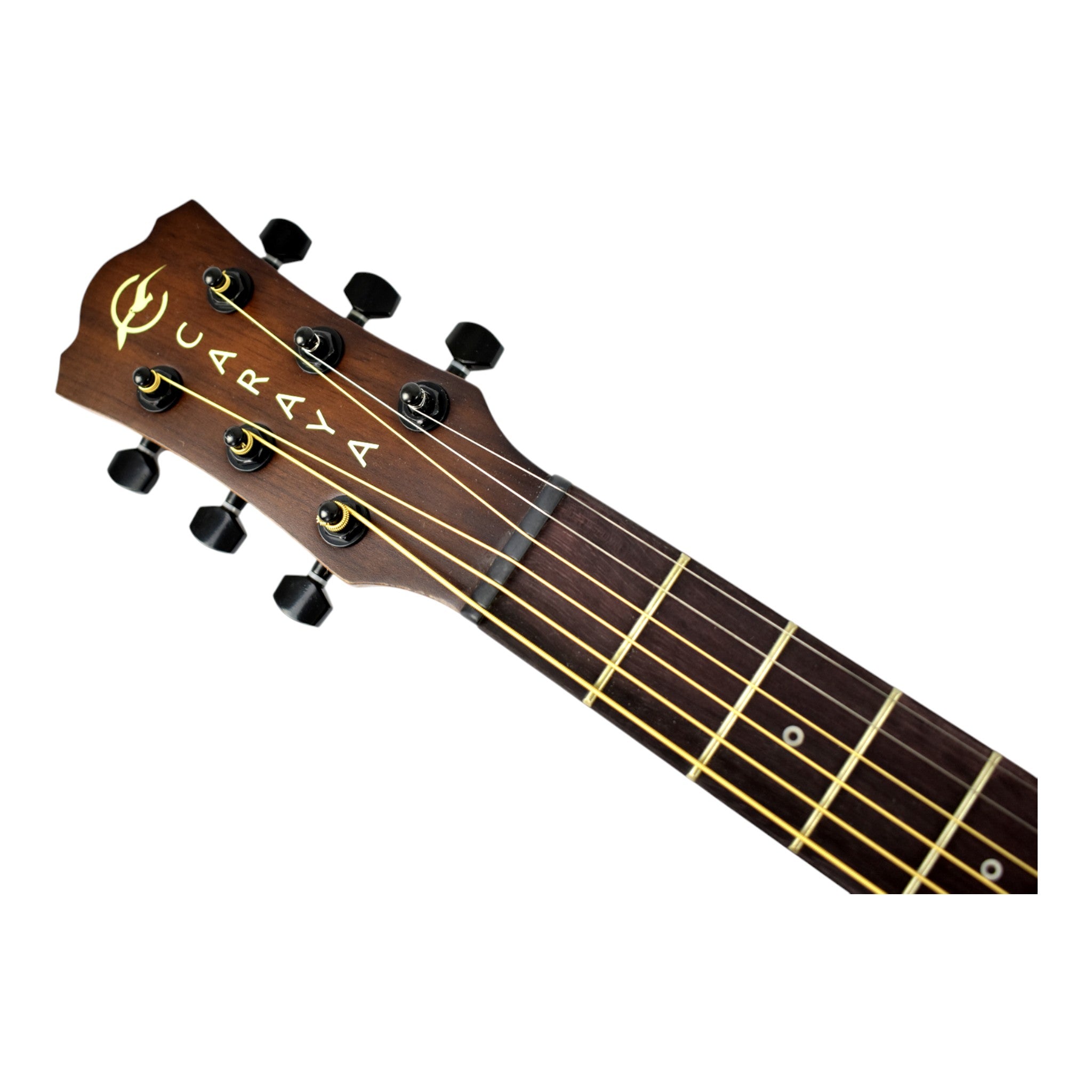 Caraya SAFAIR34EQ 34" All Mahogany Built-In Pickups/Tuner Acoustic Guitar - Natural with Accessories and 10W Amp. (Optional)