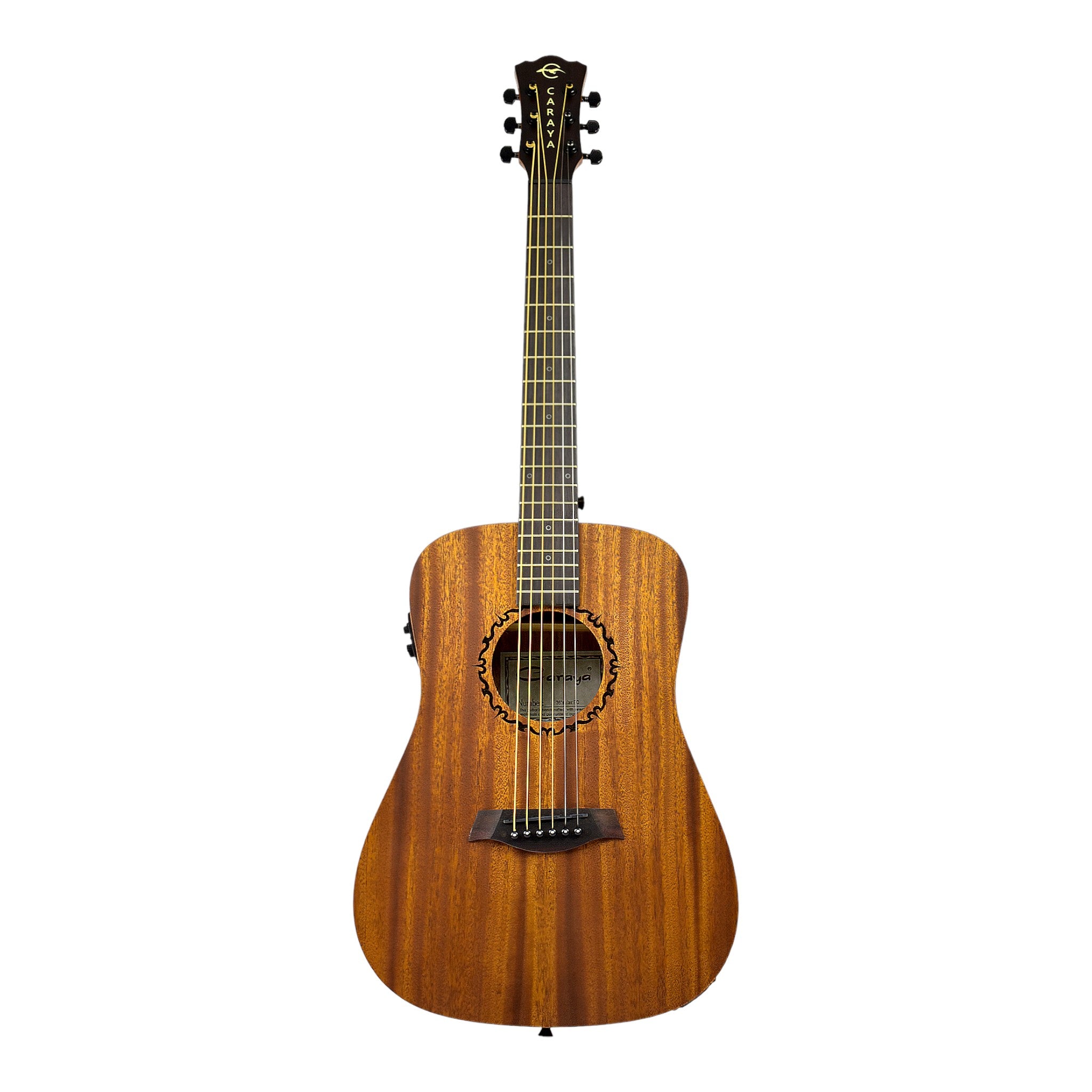 Caraya SAFAIR36EQ 36" Traveler Built-In Pickups/Tuner Acoustic Guitar - Natural  with Accessories and 10W Amp. (Optional)