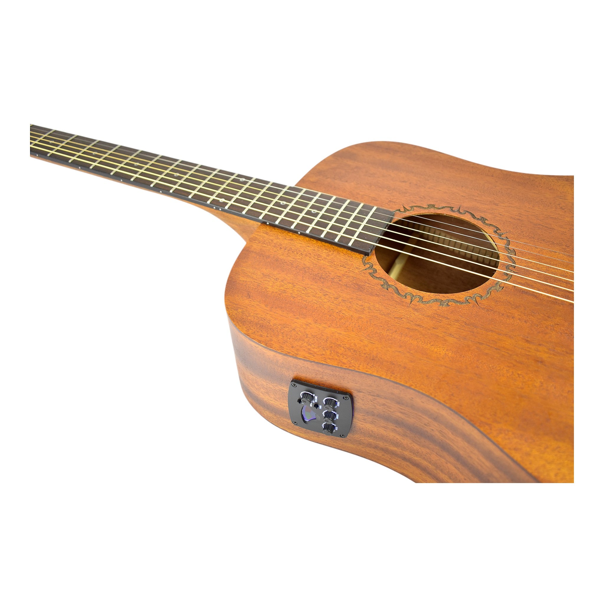 Caraya SAFAIR41EQ Dreadnought Built-In Pickups/Tuner Acoustic Guitar - Natural