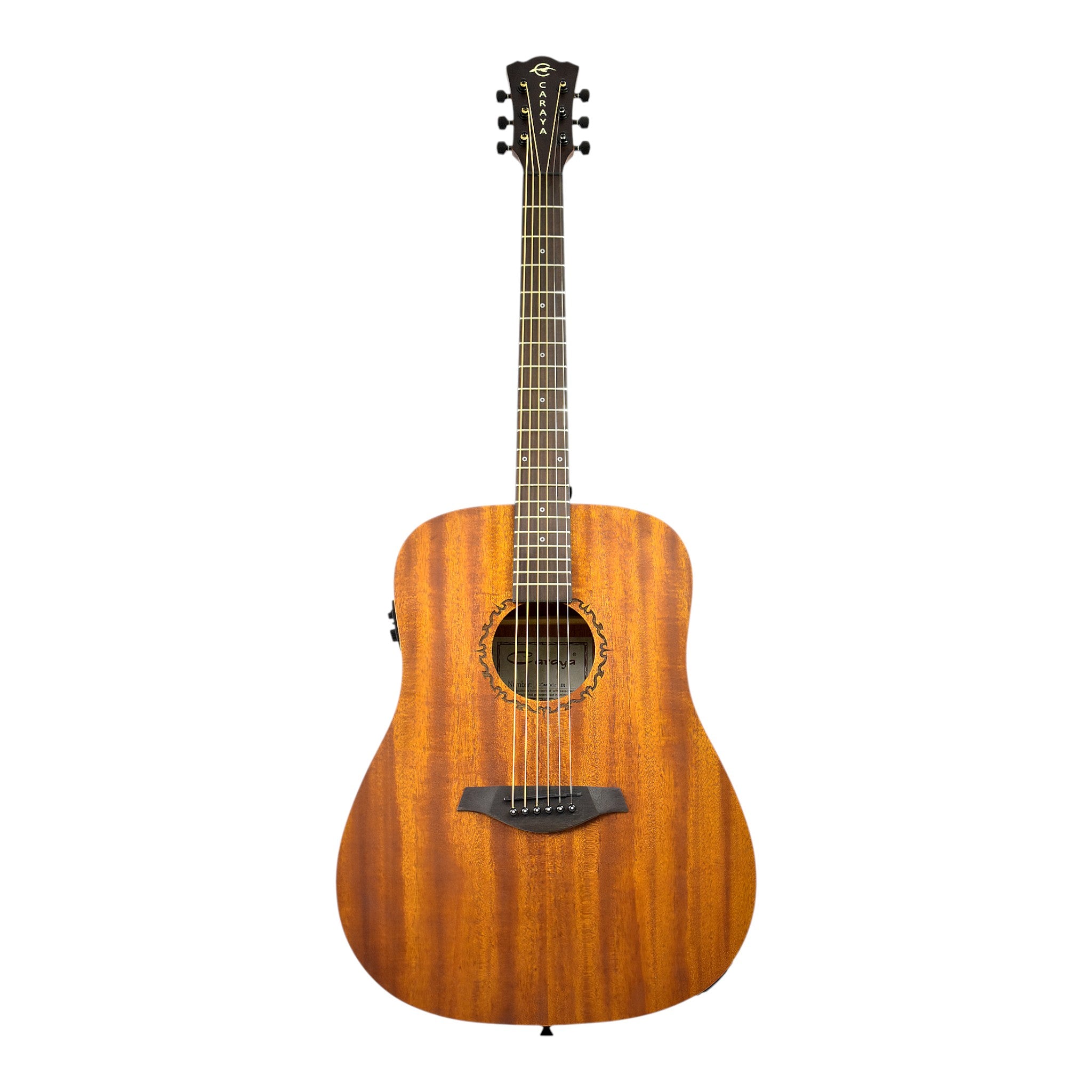 Caraya SAFAIR41EQ Dreadnought Built-In Pickups/Tuner Acoustic Guitar - Natural