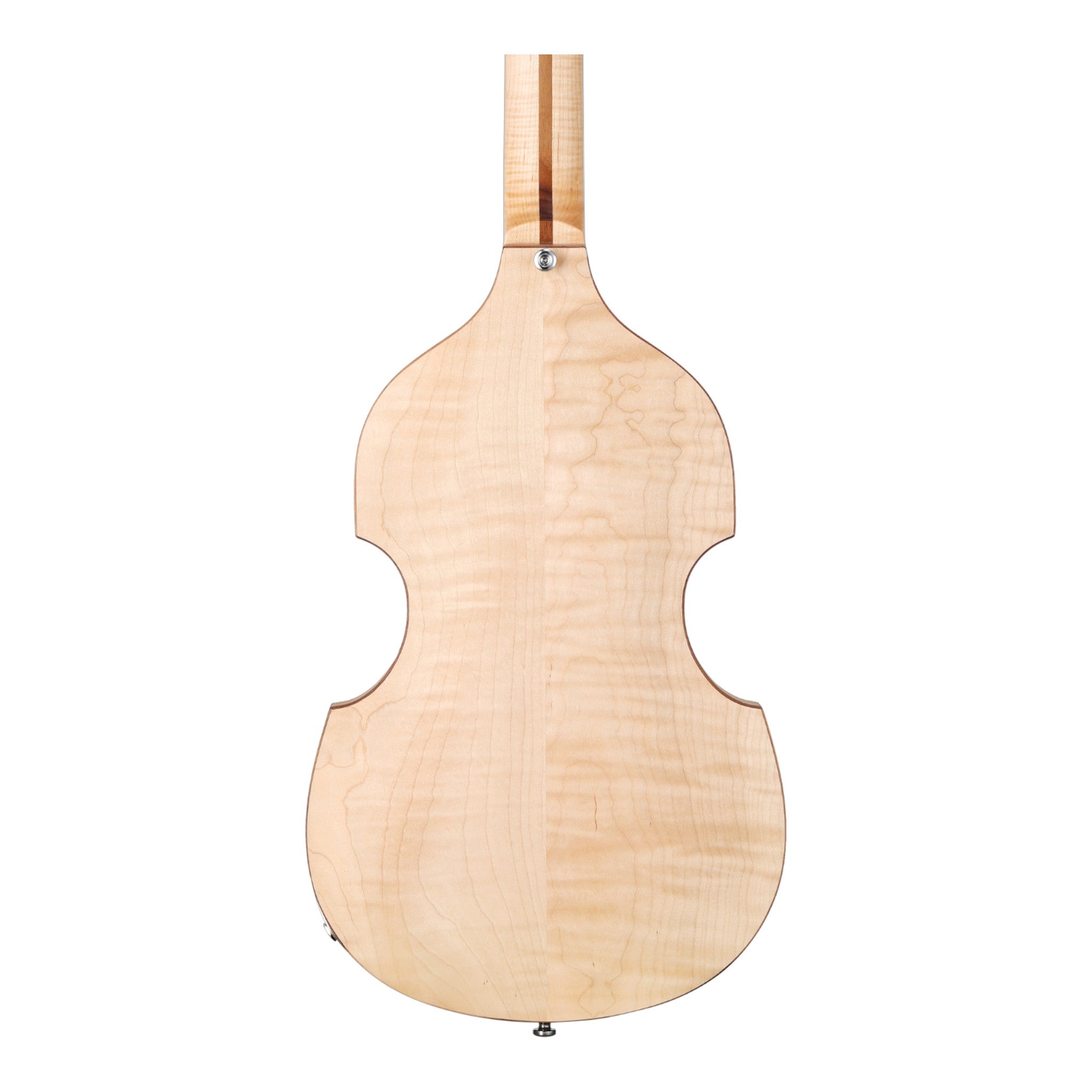 Caraya Flamed Maple 4-String Semi-Hollow Violin Bass Guitar  SBG008