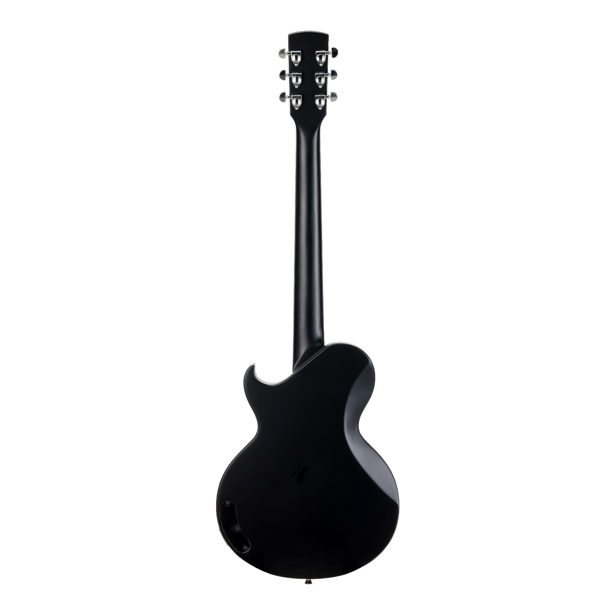 Caraya SDG80 Hybrid Electric-Acoustic Resonator Guitar – Okoume, Satin Black