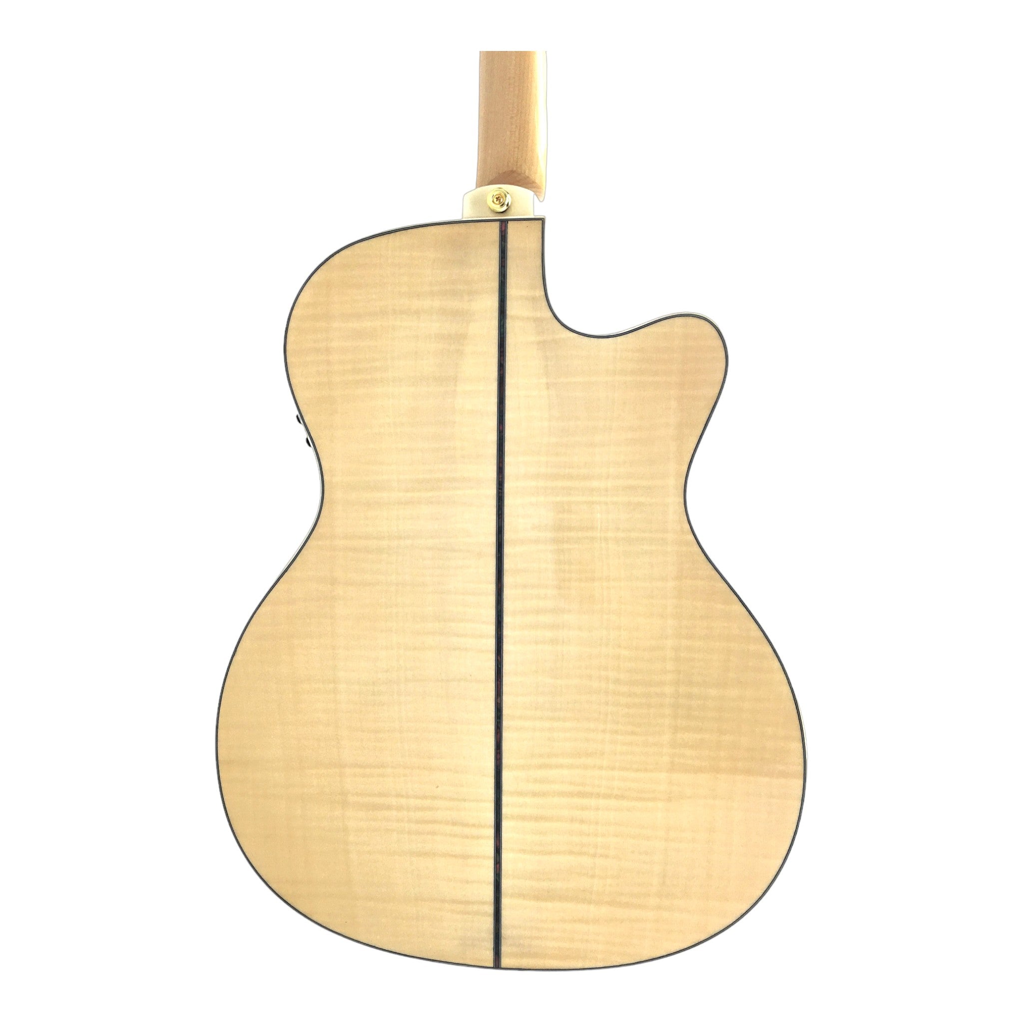 Caraya SDG837CEQNLH Left-Handed All Maple Built-In Pickups/Tuner Acoustic Guitar - Natural