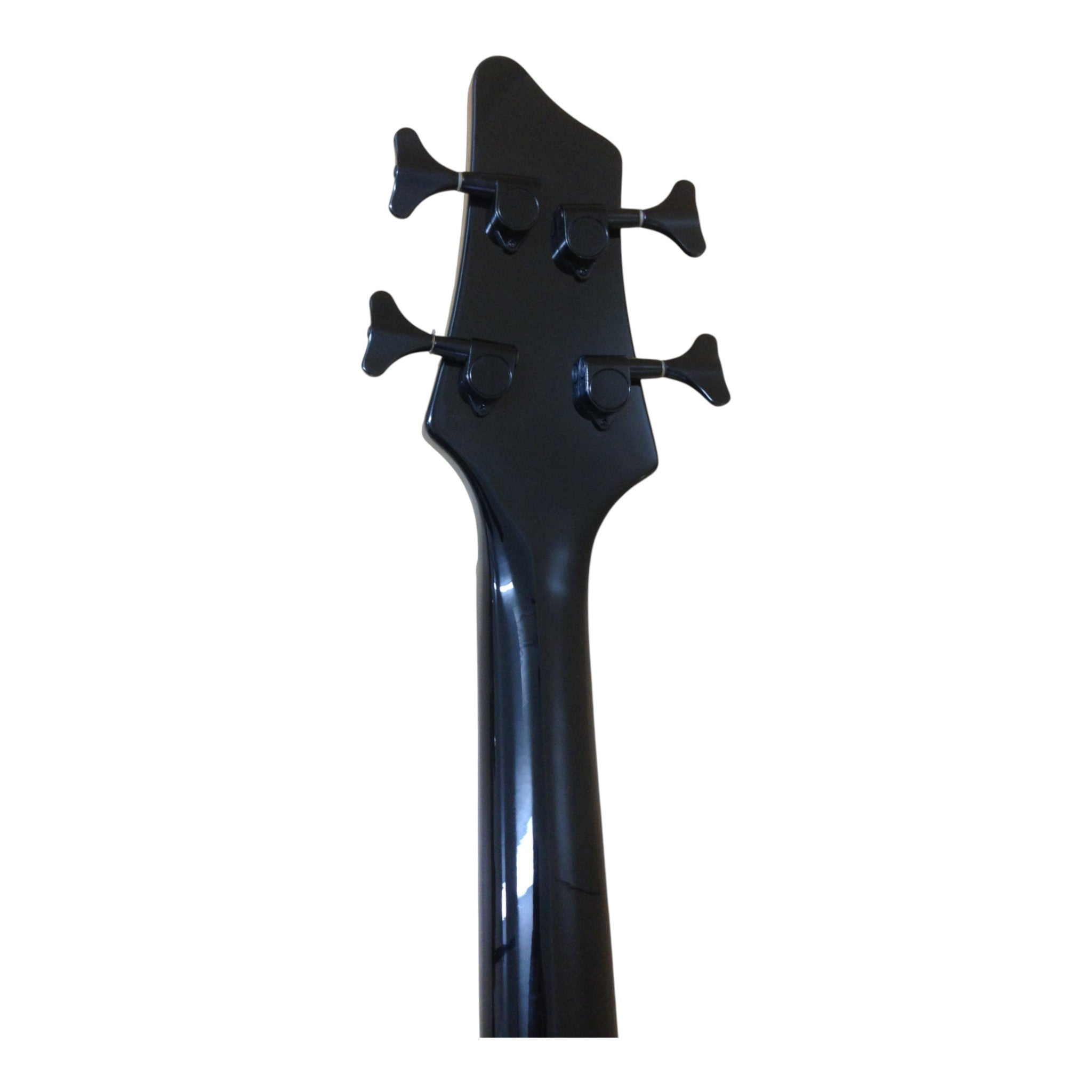 Haze SPB3270BK Fretless 4-String Electric Bass Guitar,Black,Neck-Thru + Free Gig Bag