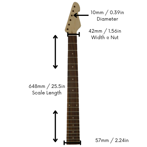 Haze HSTL19120GN1W Electric Guitar Neck