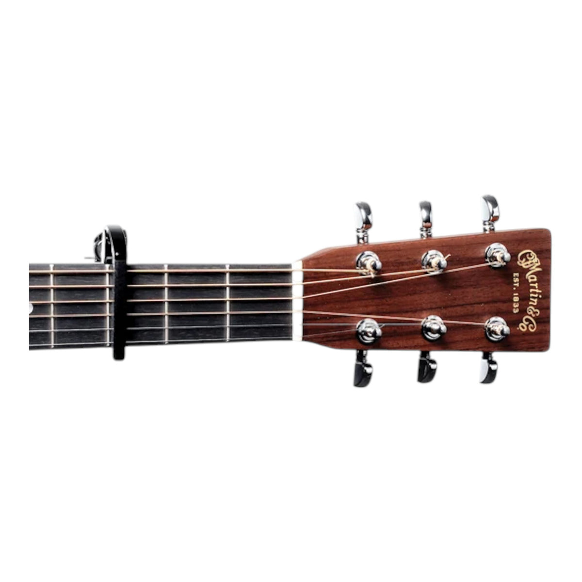 D'Addario PWCP09 Aluminium Adjustable Trigger-Type "Tri-Action" Capo for 6-String Guitars - Black
