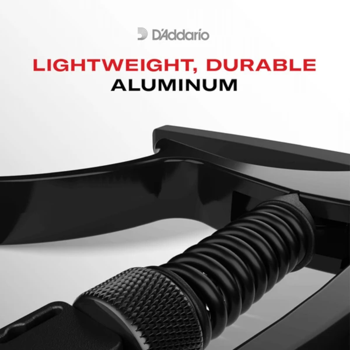 D'Addario PWCP10S Aluminium Adjustable Trigger-Type "Artist" Capo for 6-String Guitars - Silver