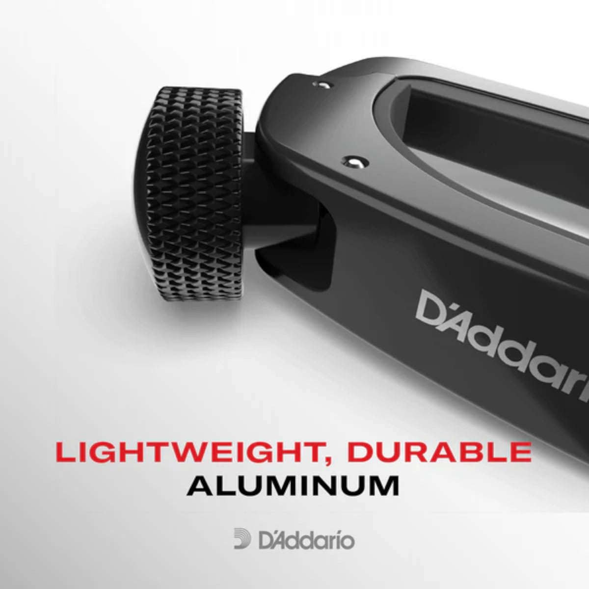 D'Addario PWCP16 ABS Flat-Radius Screw-Type "Lite" Capo for Classical Guitars - Black