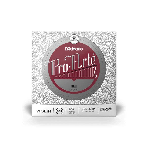 D’Addario J5644M "Pro-Arté" Synthetic Core Violin String Set - 4/4 Size - Medium Tension