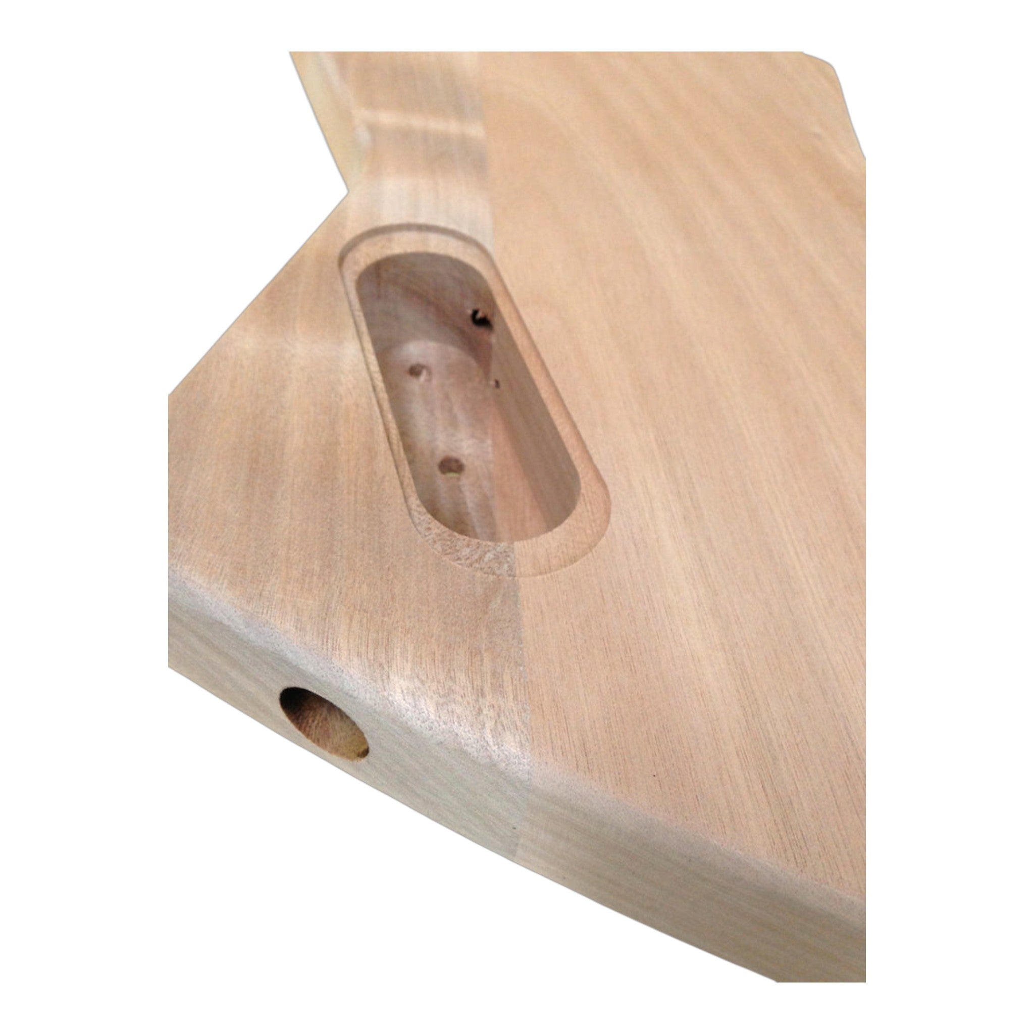 E1958 Solid Mahogany Set-Neck Explorer-Style H-H Electric Guitar DIY Kit - Complete No-Soldering w/ 3-Ply Pickguards in Black & White