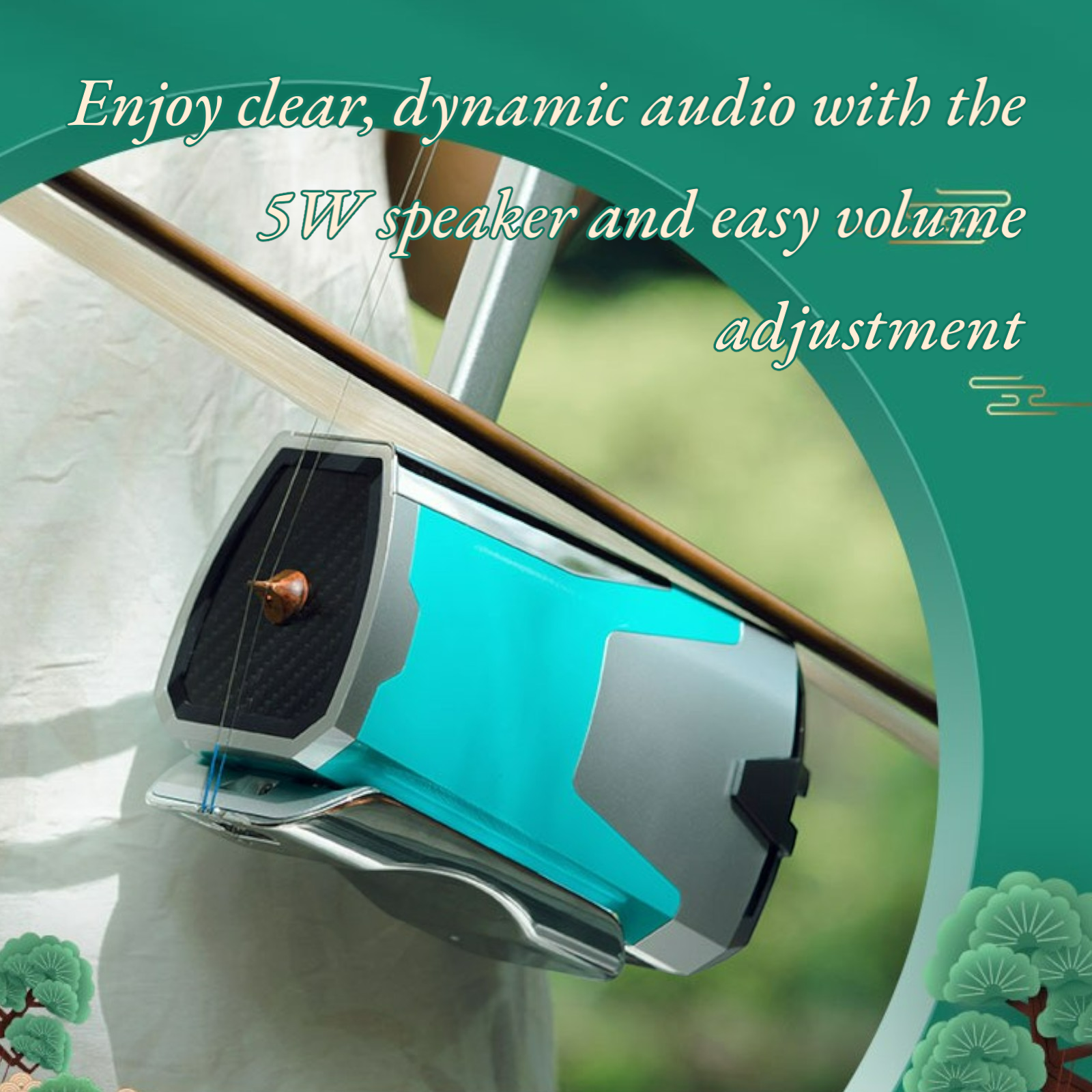 Joyo EH1 Professional Multifunctional Electric-Acoustic Erhu w/ Built-In Chromatic Tuner, 3-Band EQ, & Digital Effects