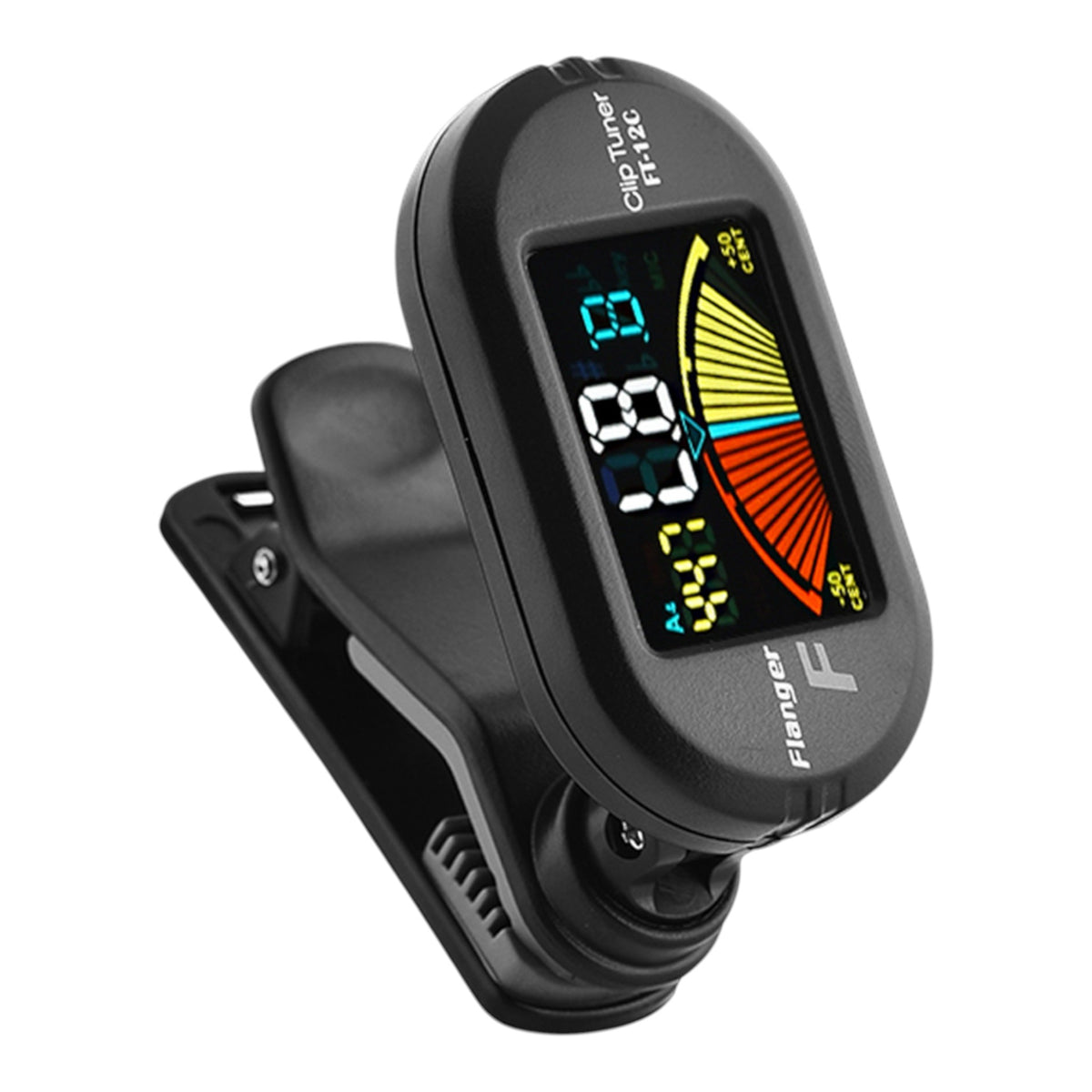 (PREORDER: Mid OCT 2026) Flanger FT12C Chromatic Clip-On Tuner with Colour LCD Display - Guitar, Bass, Violin & Ukulele