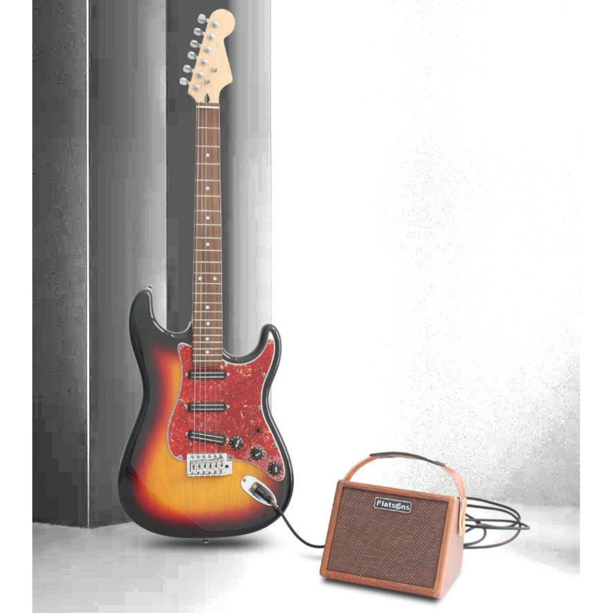 (PREORDER: MID OCT 2026) Flatsons CRUSH15 15W Portable Rechargable Acoustic Guitar Amplifier with Bluetooth & Microphone Input