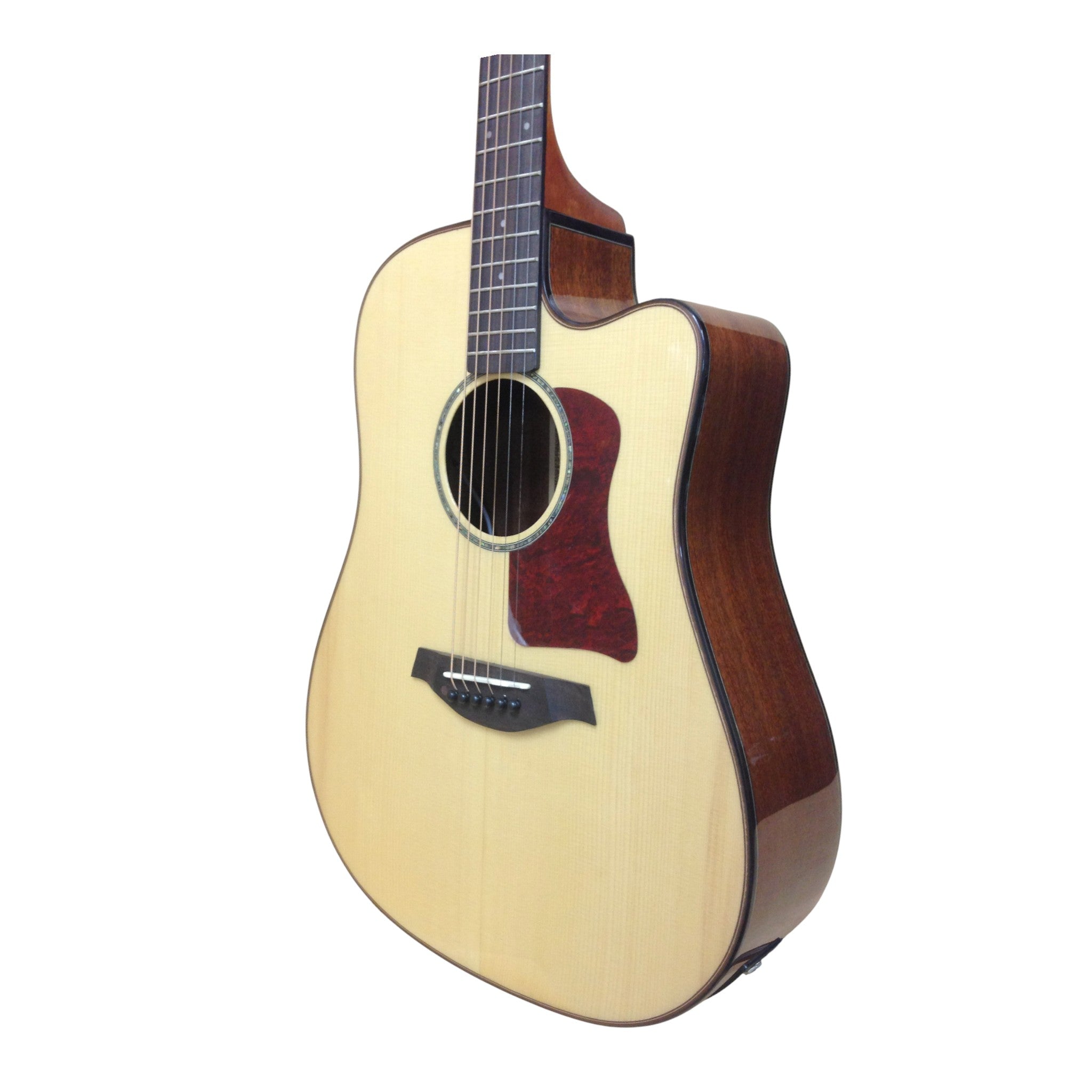Gosila CS801210CEQ Solid Spruce Top Fishman Pickup/Tuner Cutaway Acoustic Guitar - Natural
