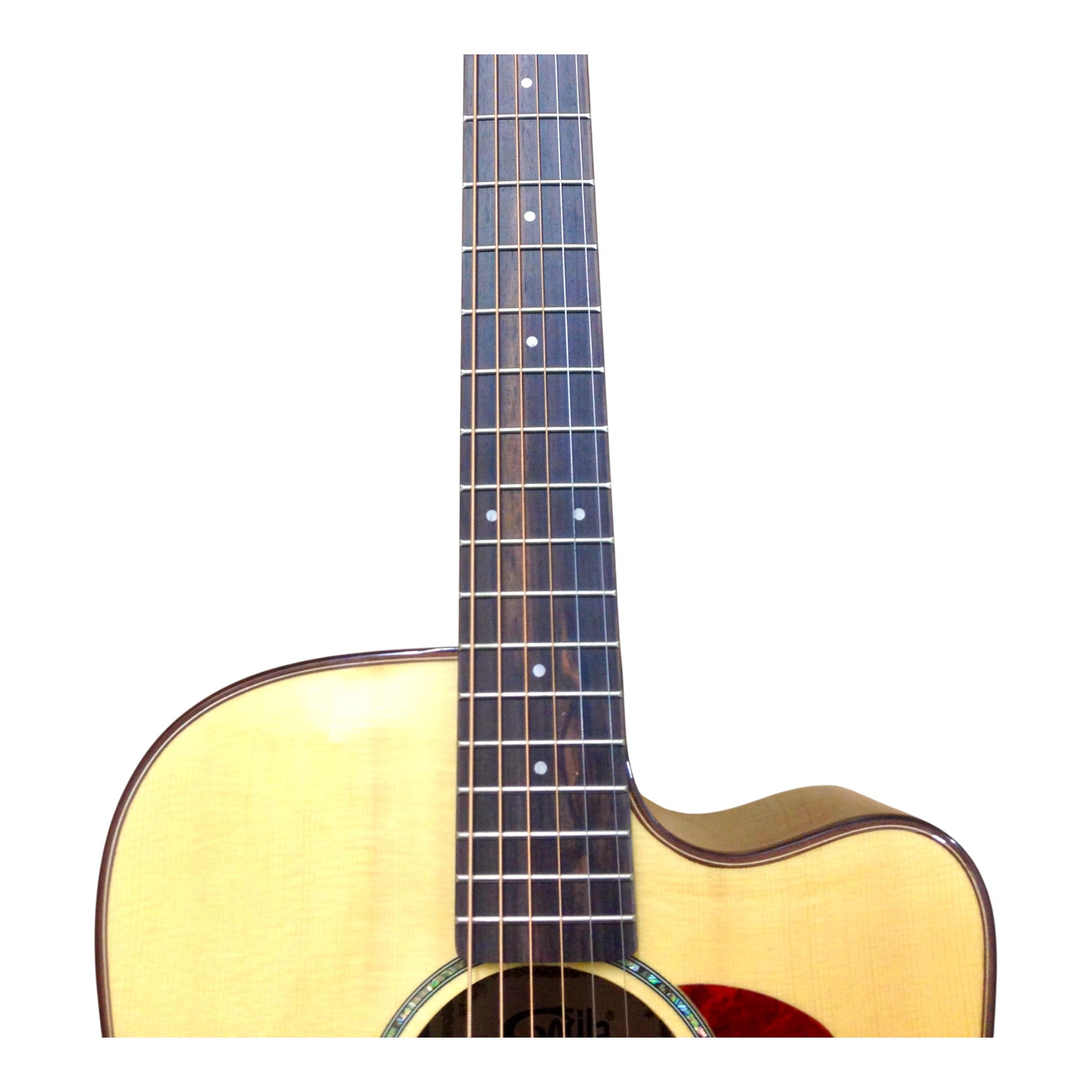 Gosila CS801310CEQ Solid Spruce Top Fishman Pickup/Tuner Cutaway Acoustic Guitar - Natural