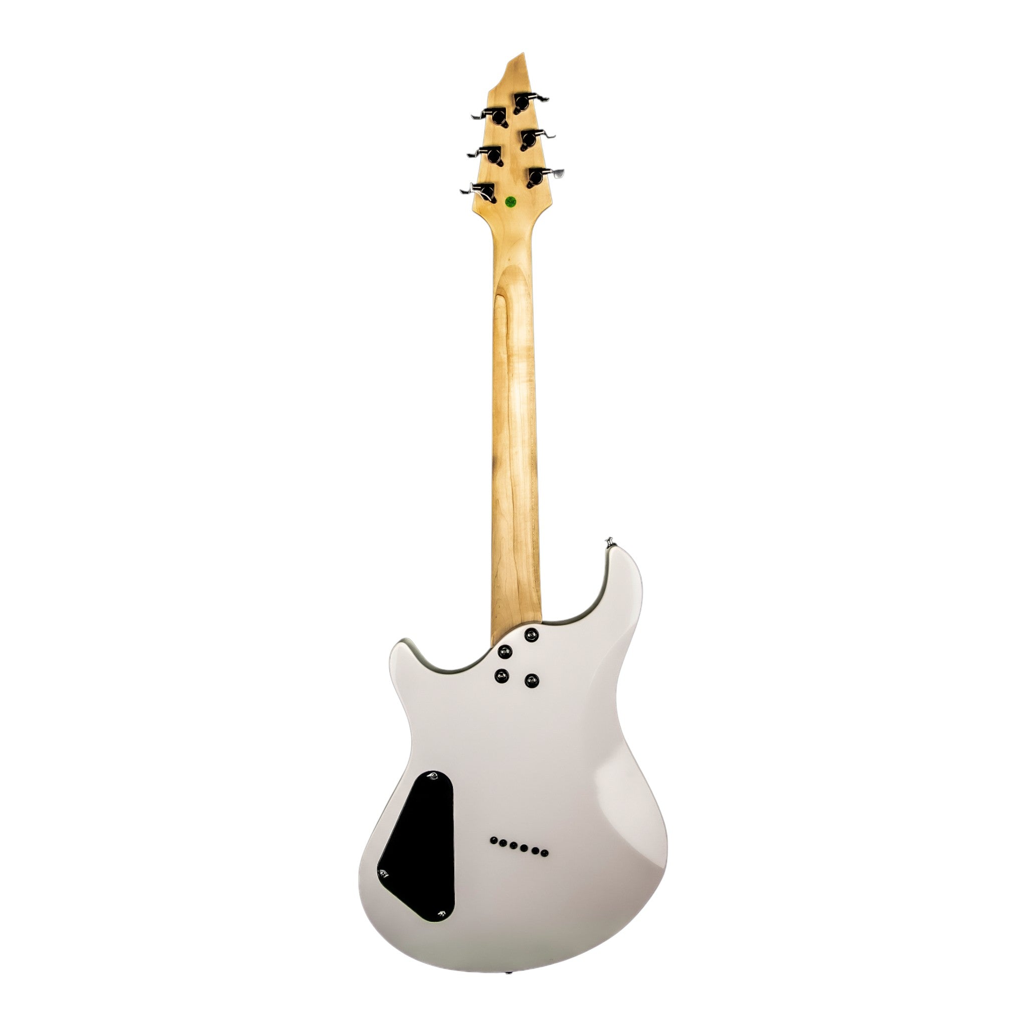 Haze 6FF White 6-String Fanned Fret Electric Guitar with Active Humbuckers