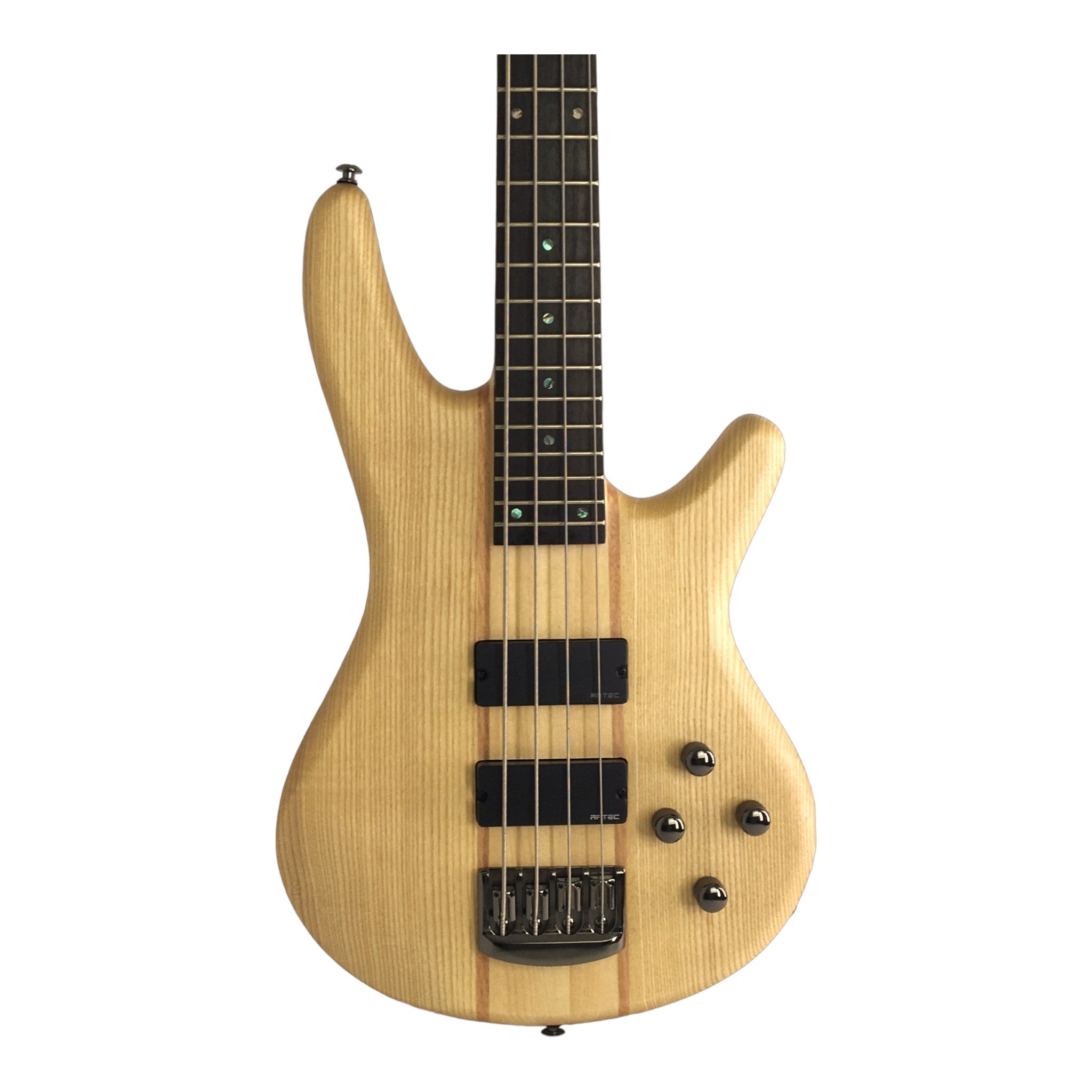 Haze Novara Electric Bass Guitar Premium Ash Maple Body  - Natural B327N
