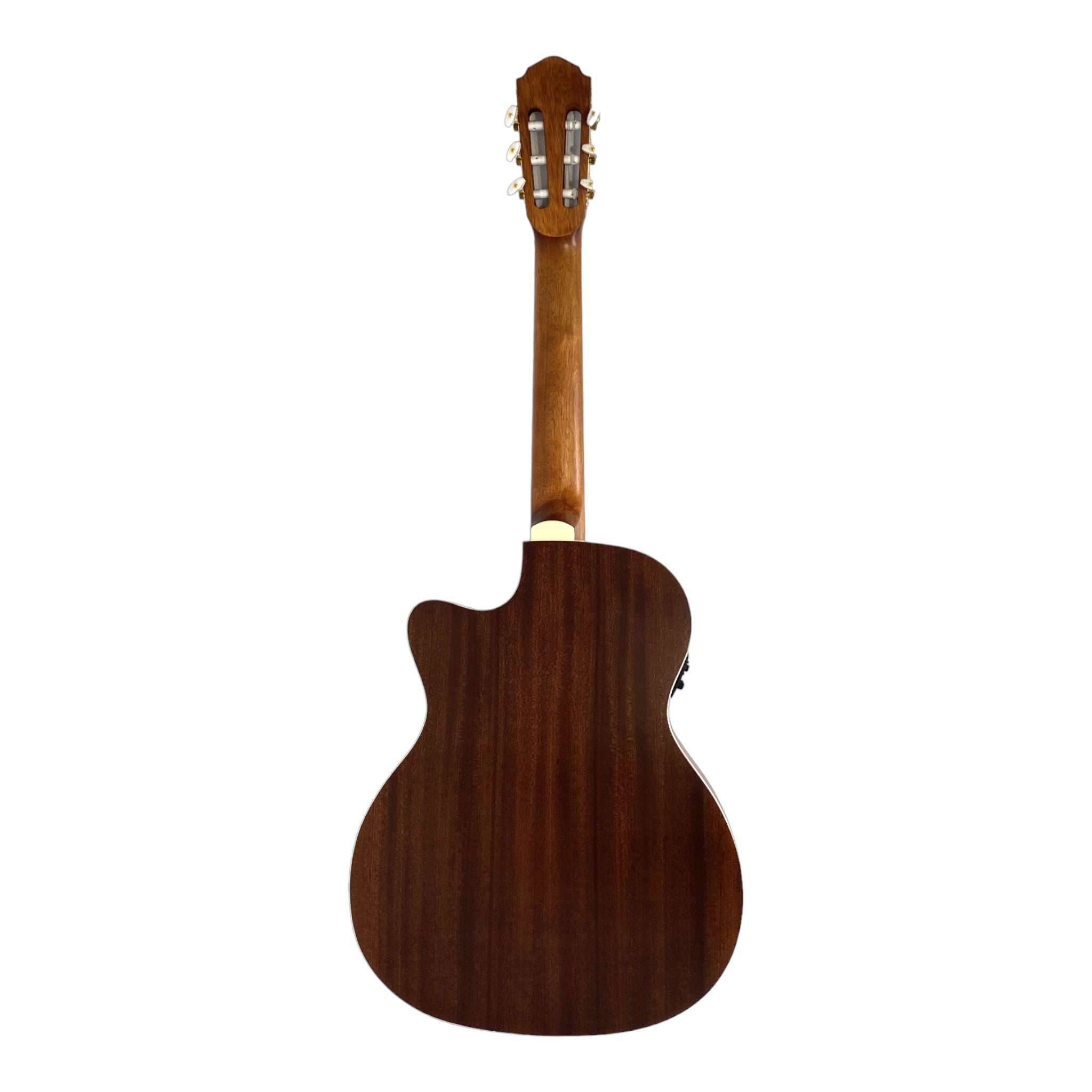 Haze Solid Spruce Fretless Arched Back Thin Body Classical Guitar w/ Built-In Pickups & Tuner in Matte - C551BCEQSMFL