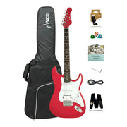 Haze E211 Fiesta Red HST Electric Guitar with Accessories + 10W Amp. (Optional)