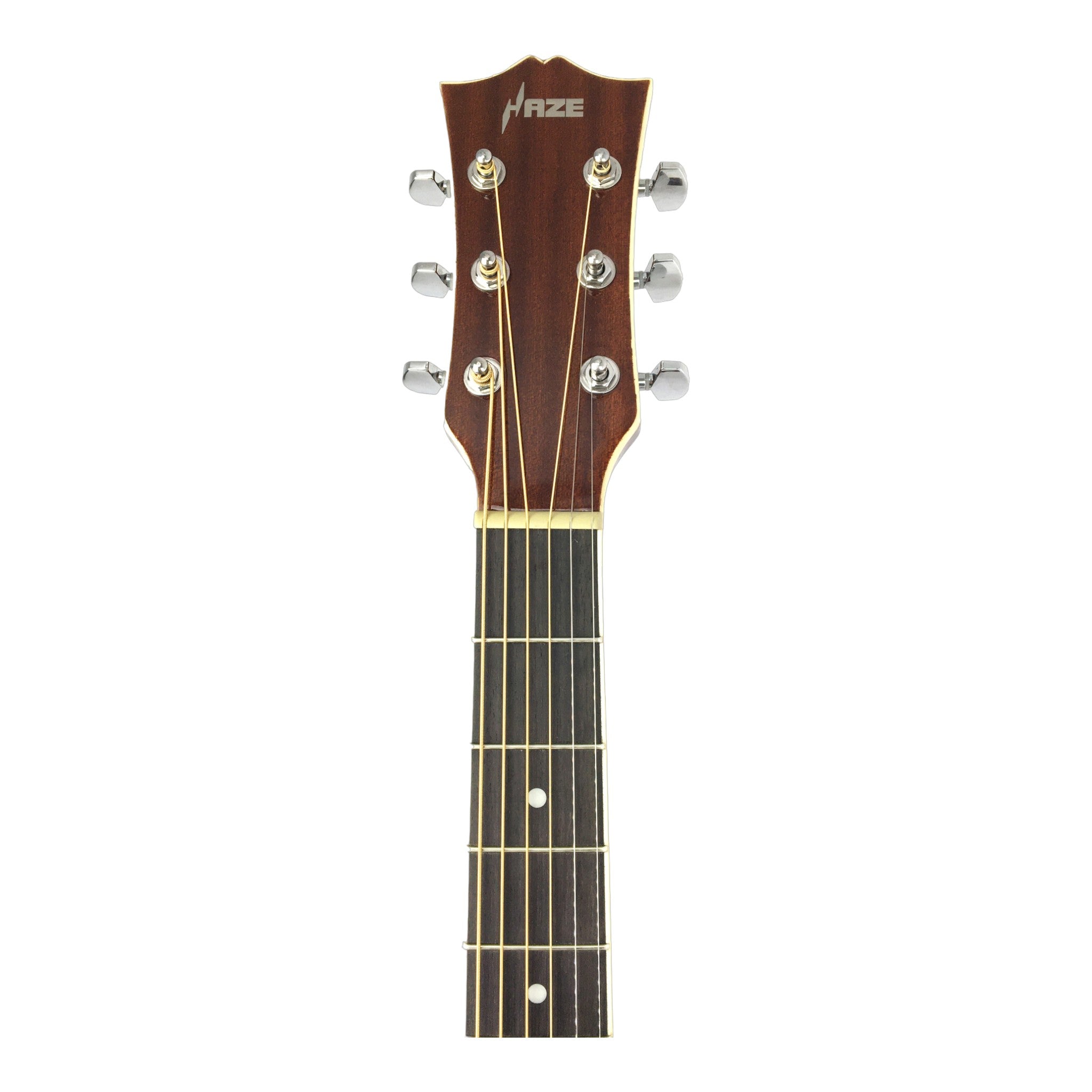 Haze F560CEQN Spruce Top Built-In Pickup/Tuner OM Cutaway Acoustic Guitar - Natural with Accessories and 10W Amp. (Optional)