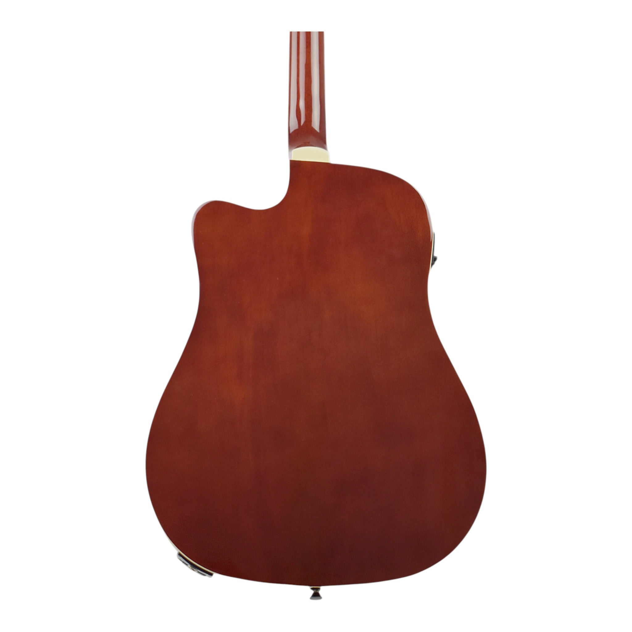 Haze F631BCEQMS Thin-Body Built-In Pickups/Tuner Acoustic Guitar - Natural with Accessories and 10W Amp. (Optional)