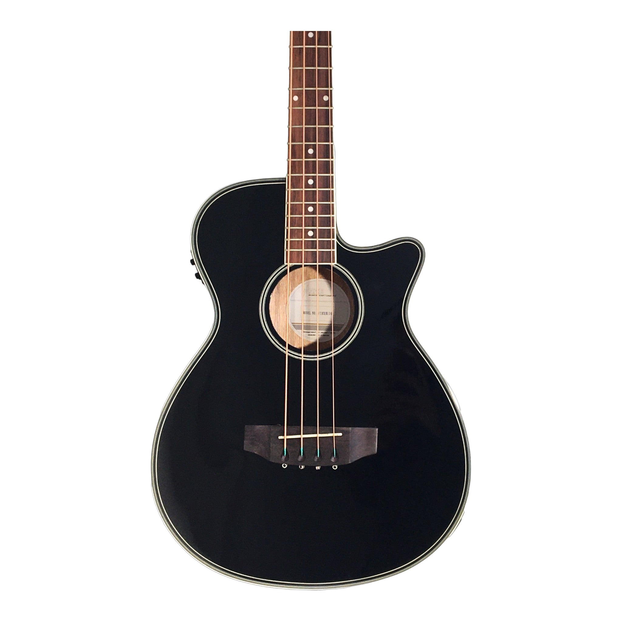 Haze FB711BCEQBK34 4-String Electric-Acoustic Bass Guitar with EQ, comes with bag, picks