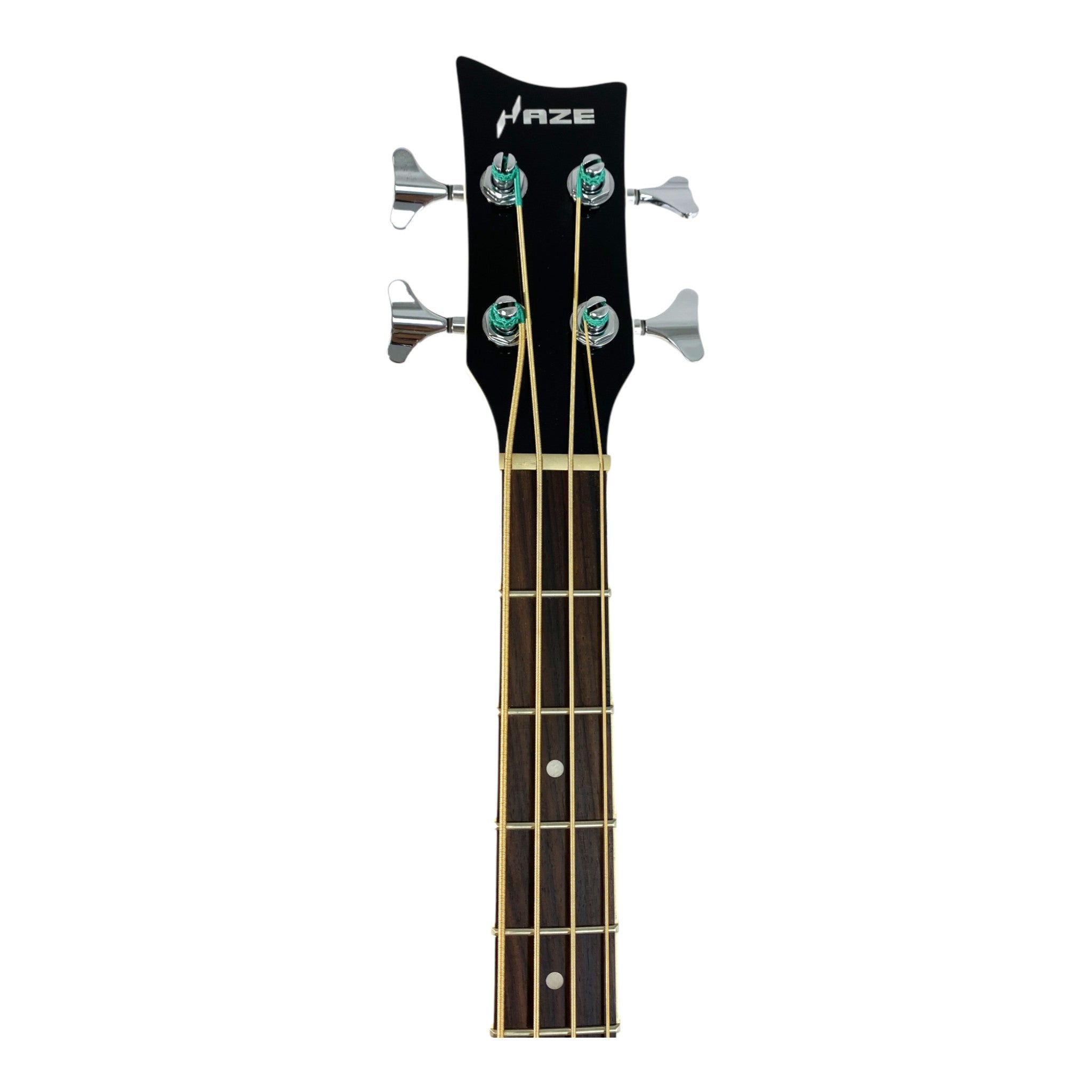 Haze FB711BCEQBK44 4-String Electric-Acoustic Bass Guitar, Black + Free Gig Bag