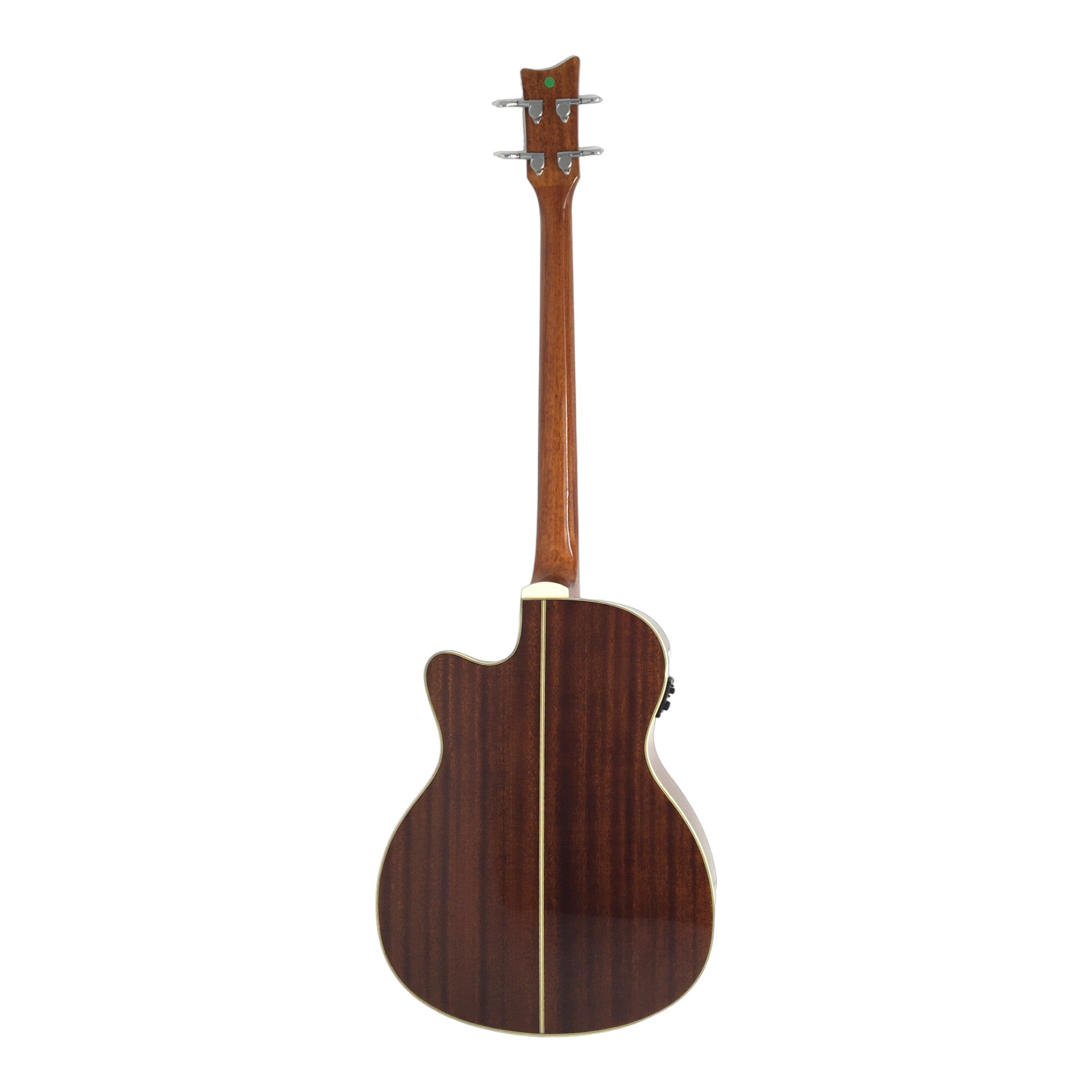 Haze FB711BCEQN44 4-String Electric-Acoustic Bass Guitar, Natural + Free Gig Bag, picks and strap