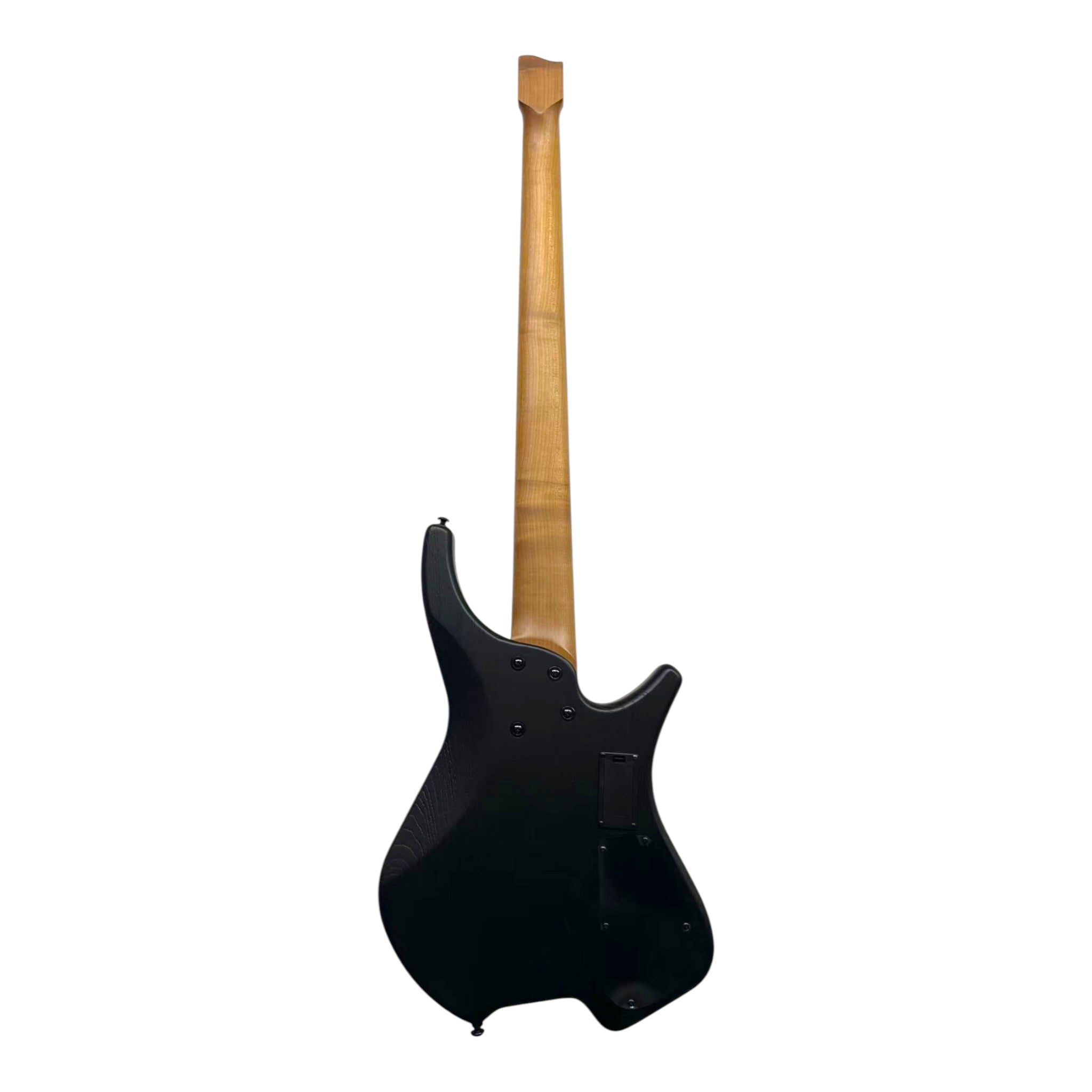 Haze HB5 “Ashbound” Left-Handed Headless 5-String Electric Bass – Active BJ-80 Pickups – Woodgrain Black – HB5BKLH