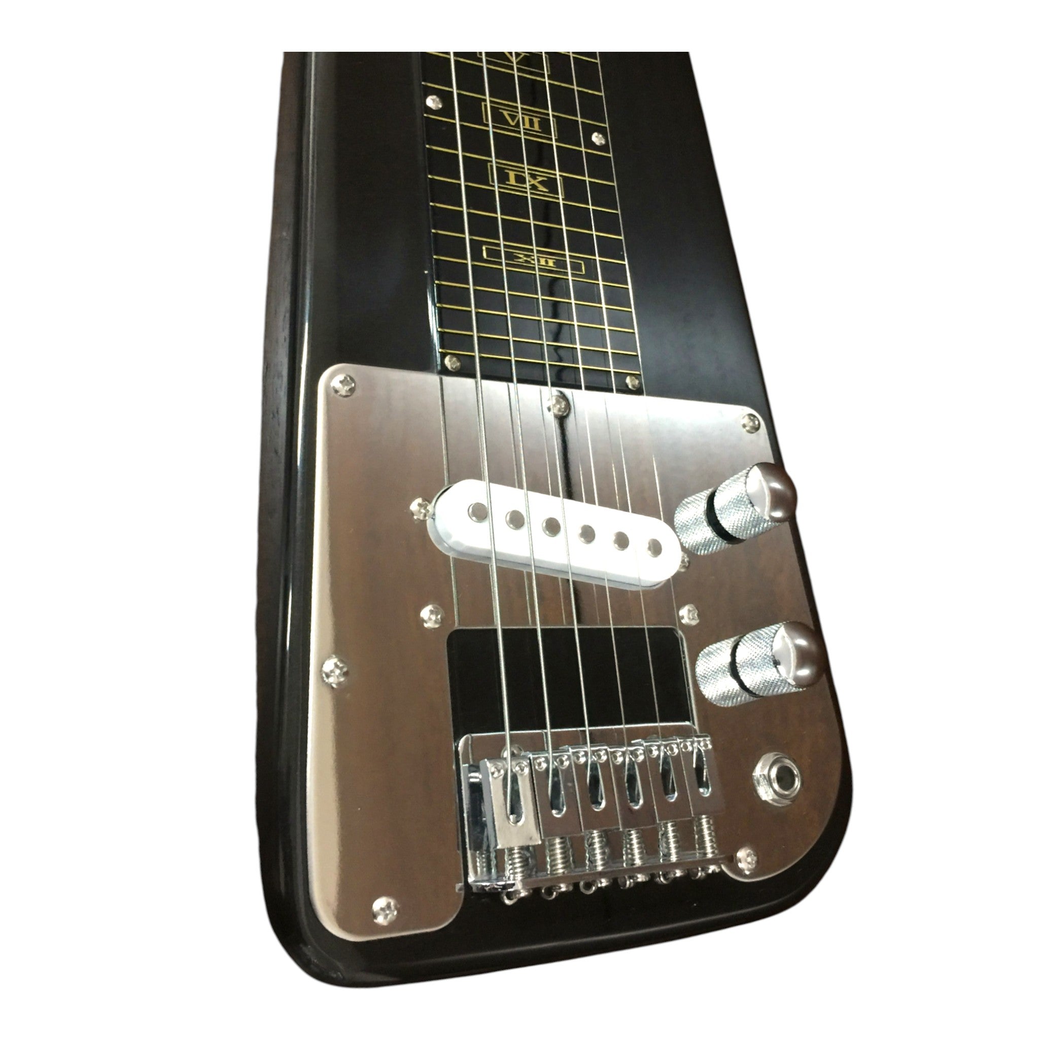Haze HSLT1930 Metallic Black Lap Steel Electric Guitar + 10W Amp. (Optional)